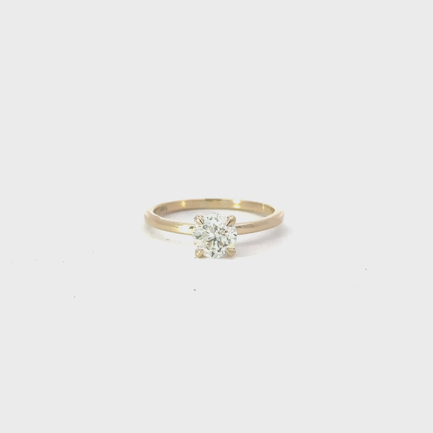 Load and play video in Gallery viewer, 1.01 Carat Natural Round Diamond Engagement Ring | Engagement Ring Wednesday
