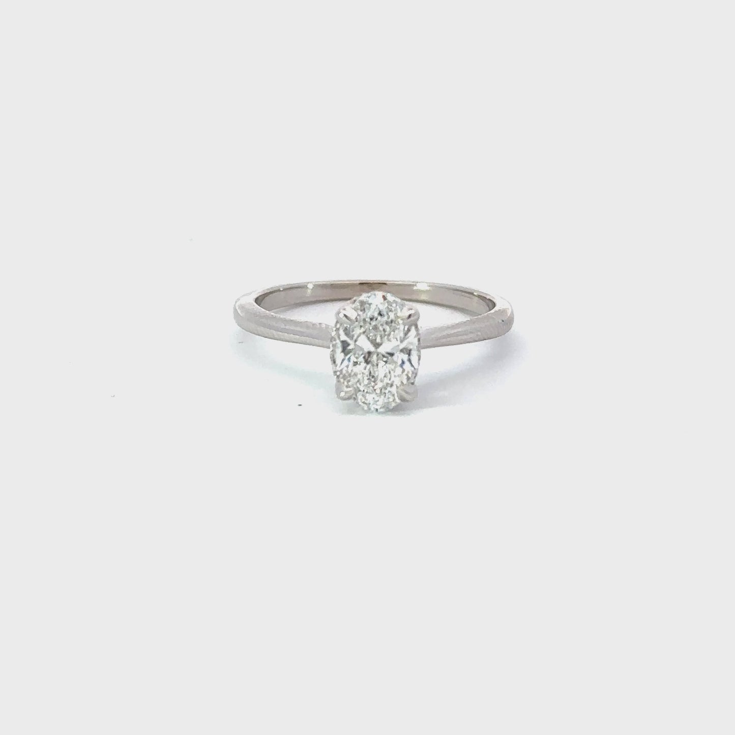 Load and play video in Gallery viewer, 1.00 Carat Natural Oval Engagement Ring with Hidden Halo | Engagement Ring Wednesday
