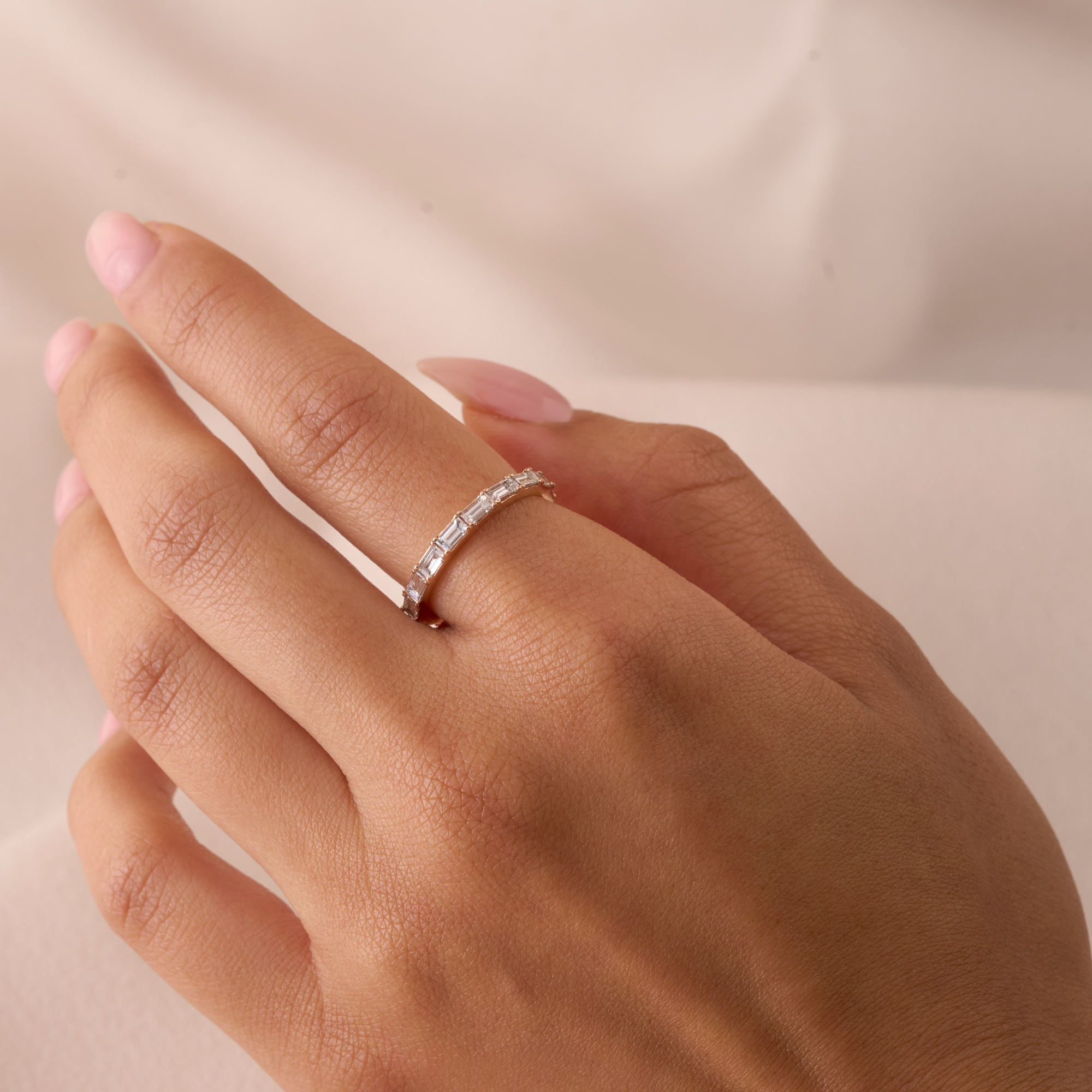 East West Diamond Baguette Band