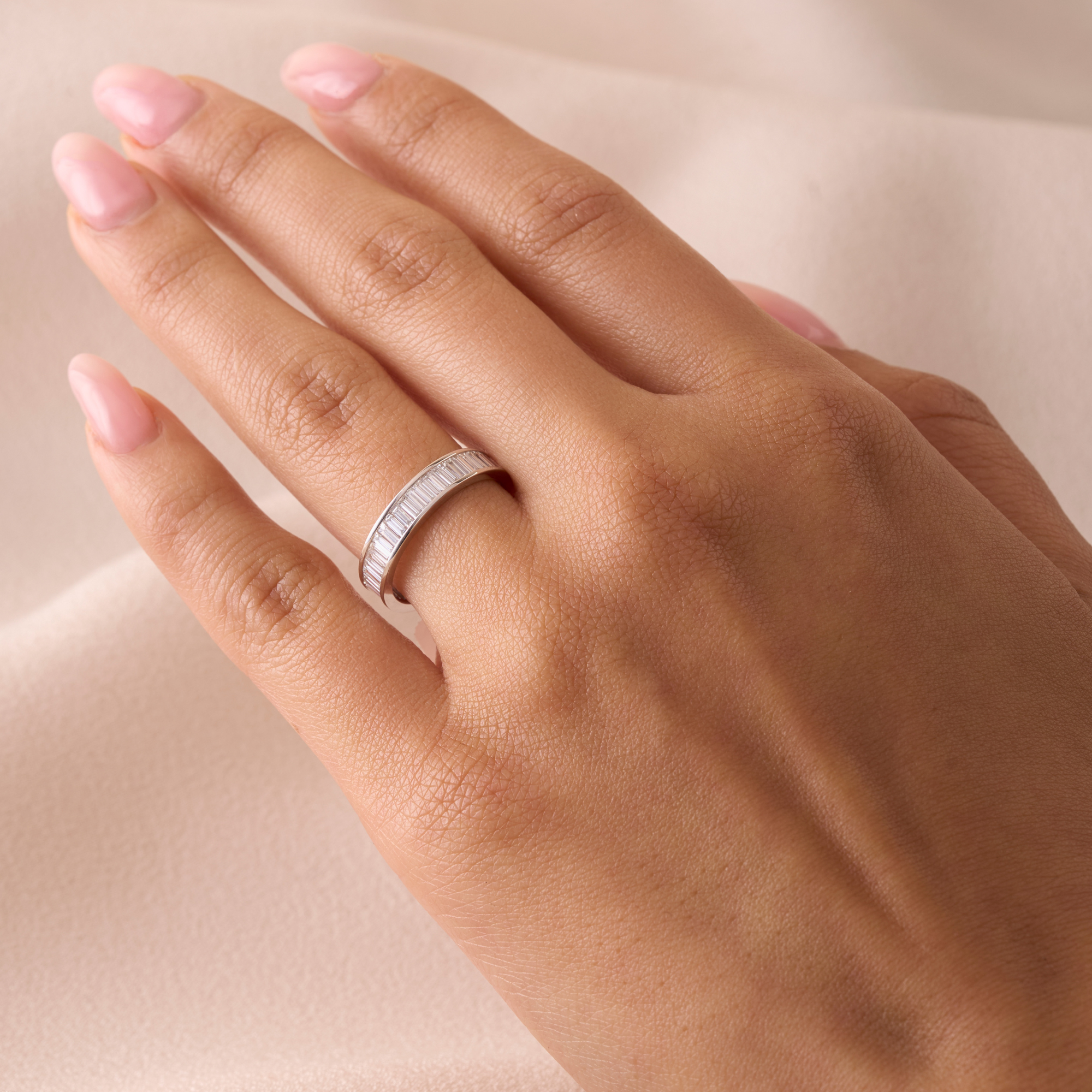 Channel Set Baguette Lab Diamond Band