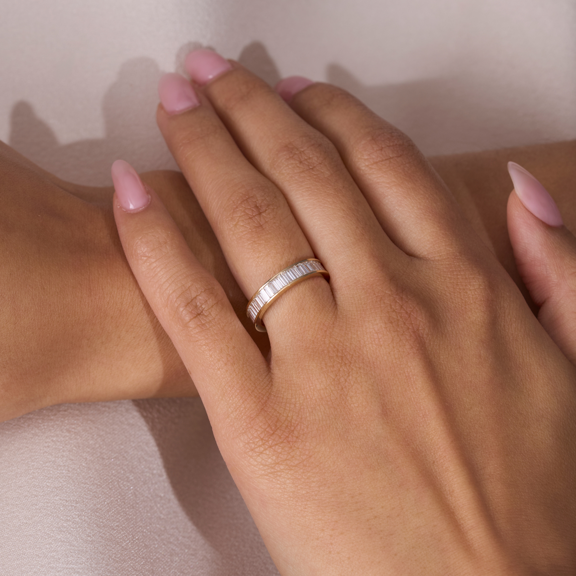 Channel Set Baguette Lab Diamond Band - Happy Jewelers Fine Jewelry Lifetime Warranty