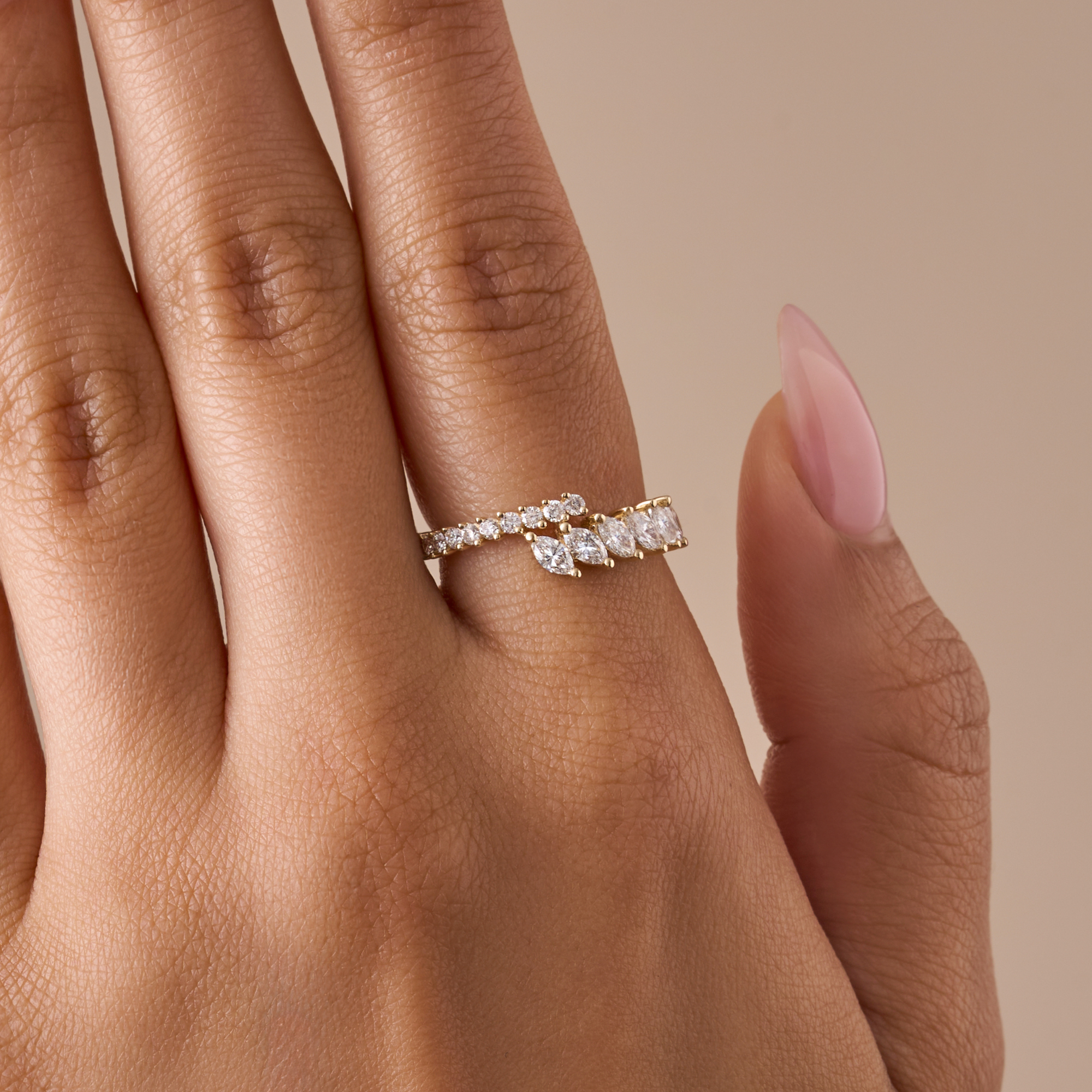 Multi-Diamond Wrap Ring