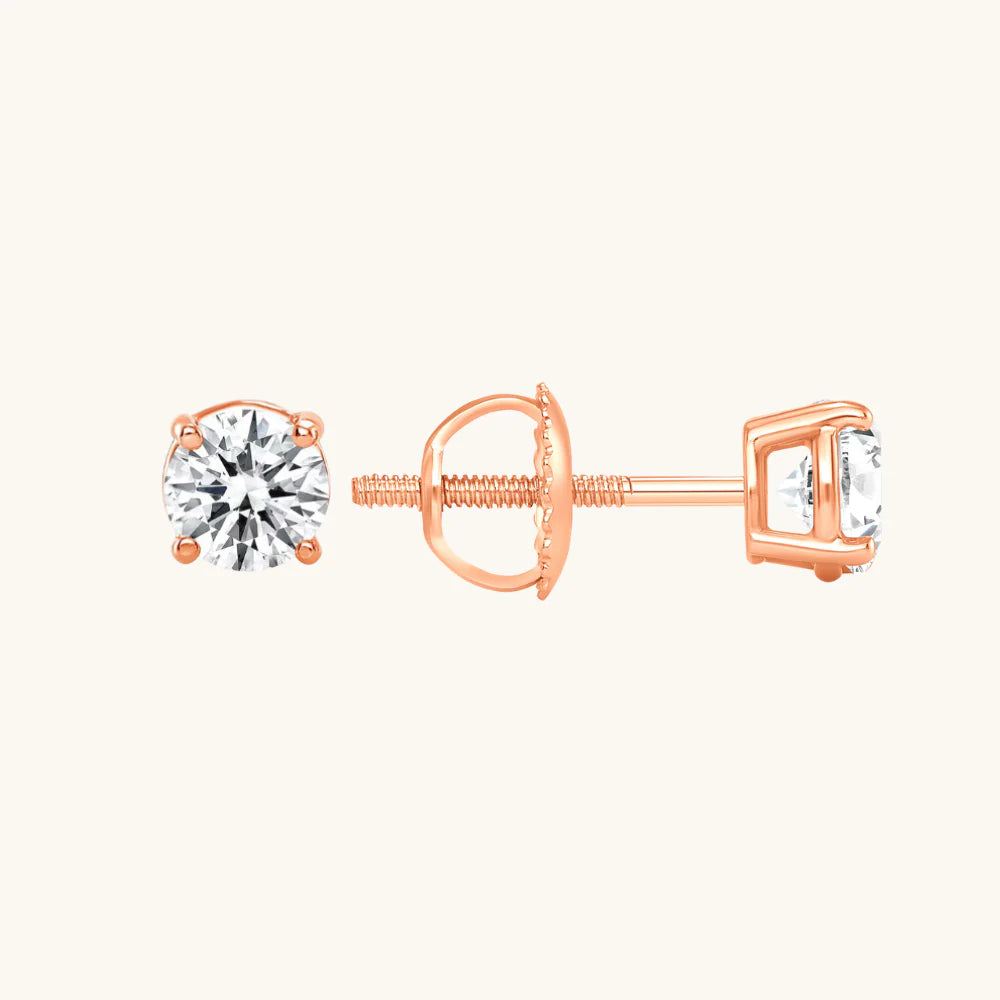 Classic Diamond Stud Earrings - Happy Jewelers Fine Jewelry Lifetime Warranty
