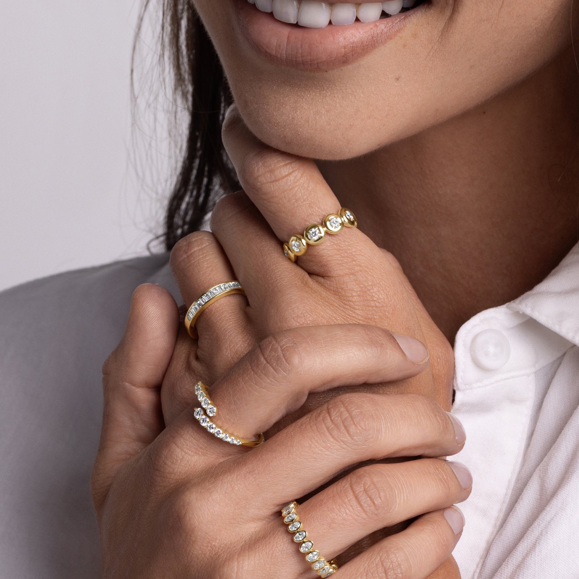 Bubble Bezel Lab Diamond Eternity Band - Happy Jewelers Fine Jewelry Lifetime Warranty