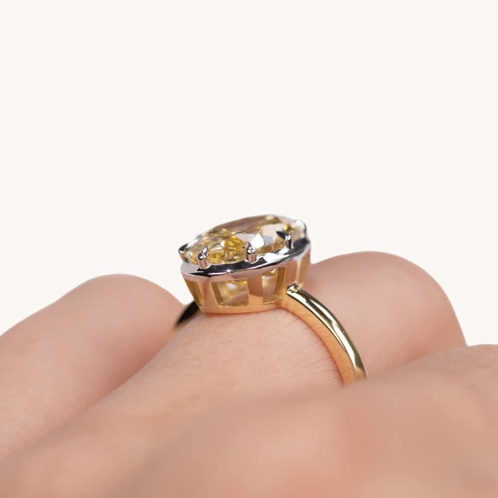 4.09 Oval Lab Diamond Engagement Ring - Happy Jewelers Fine Jewelry Lifetime Warranty