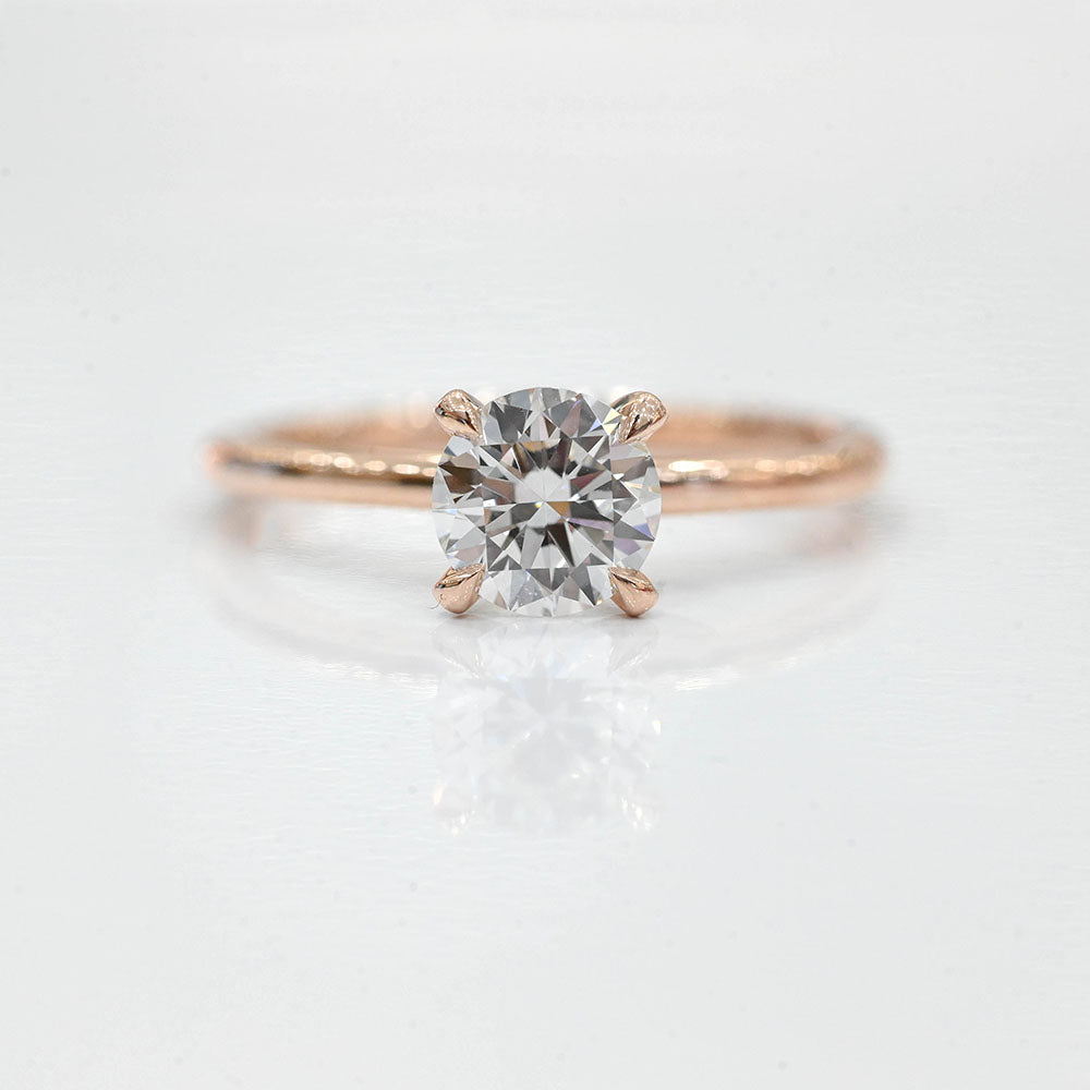 1.00 Carat Round Lab Grown Diamond Engagement Ring - Happy Jewelers Fine Jewelry Lifetime Warranty