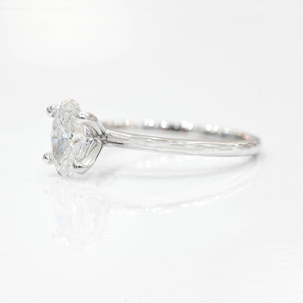 1.05 Carat Oval Lab Grown Diamond Engagement Ring - Happy Jewelers Fine Jewelry Lifetime Warranty