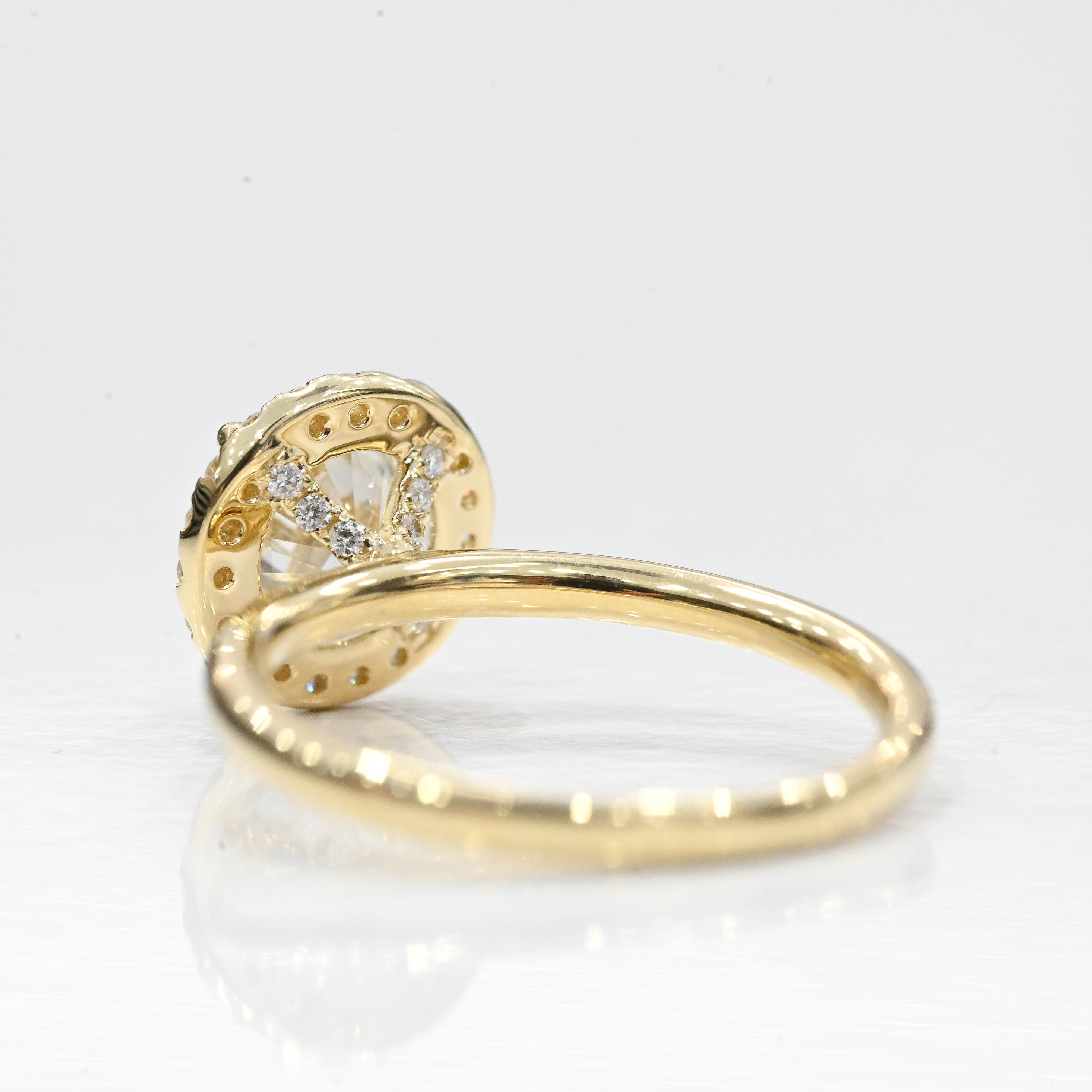 1.70 Carat Round Lab Created Solitaire Engagement Ring with Halo - Happy Jewelers Fine Jewelry Lifetime Warranty