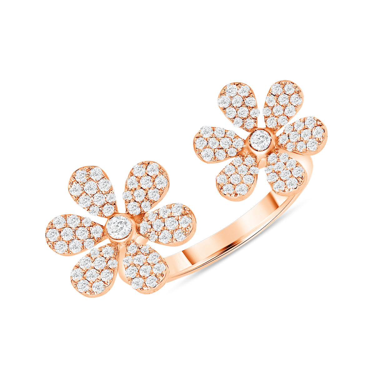 Double Daisy Ring - Happy Jewelers Fine Jewelry Lifetime Warranty
