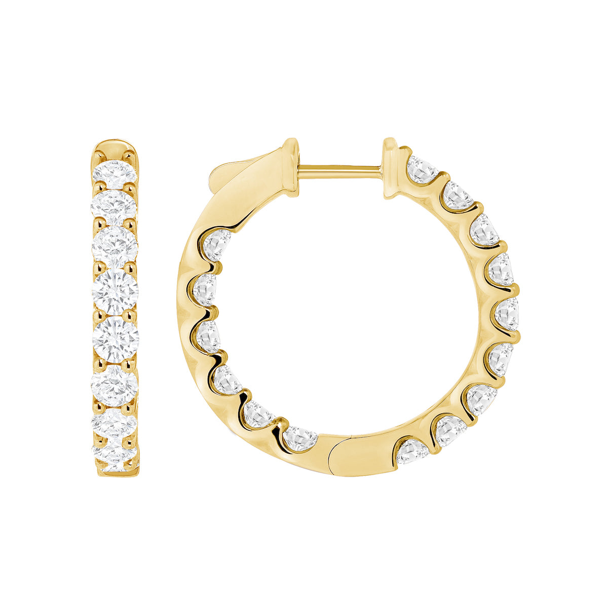 3 Carat Diamond Hoops - Happy Jewelers Fine Jewelry Lifetime Warranty