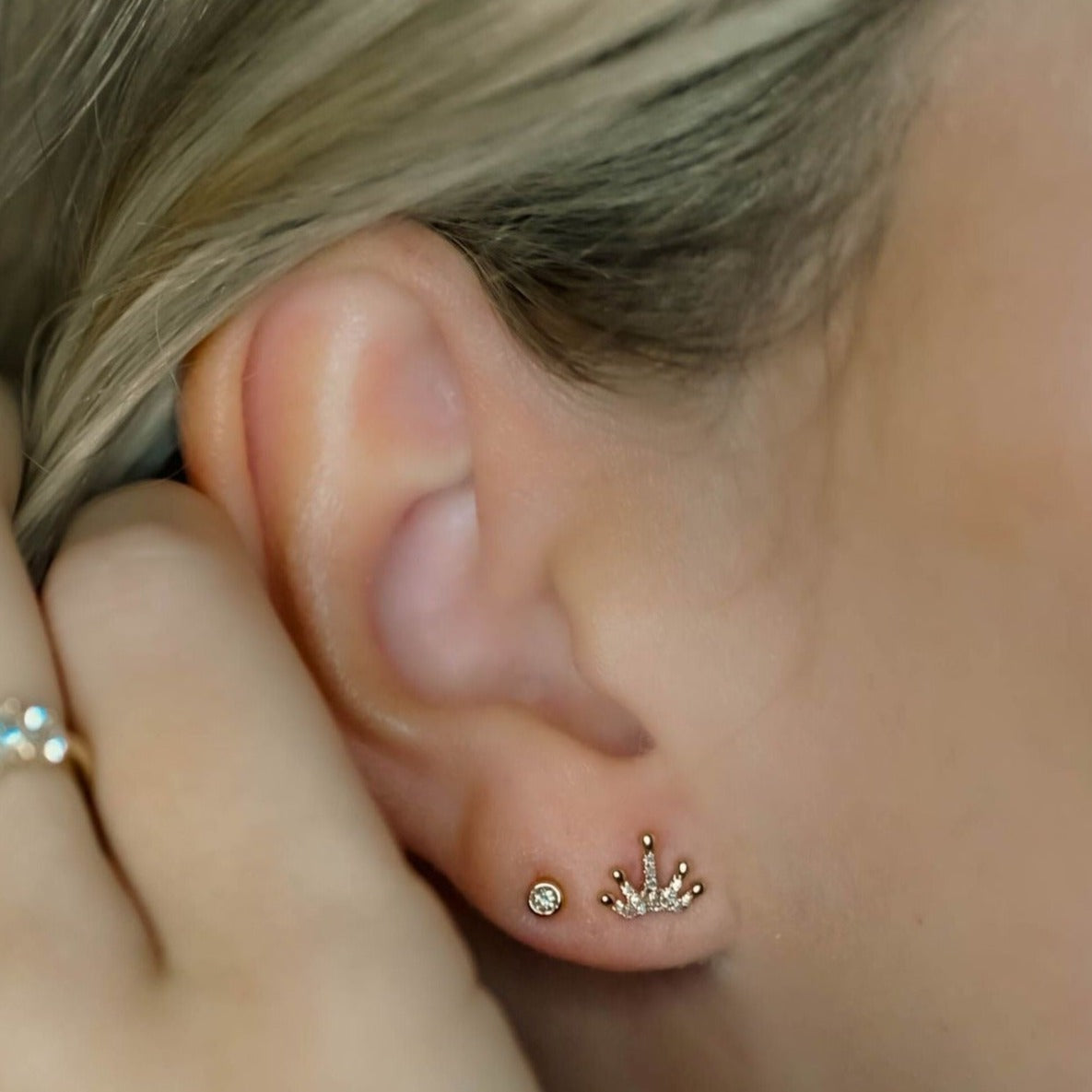 Royal Crown Diamond Earrings - Happy Jewelers Fine Jewelry Lifetime Warranty