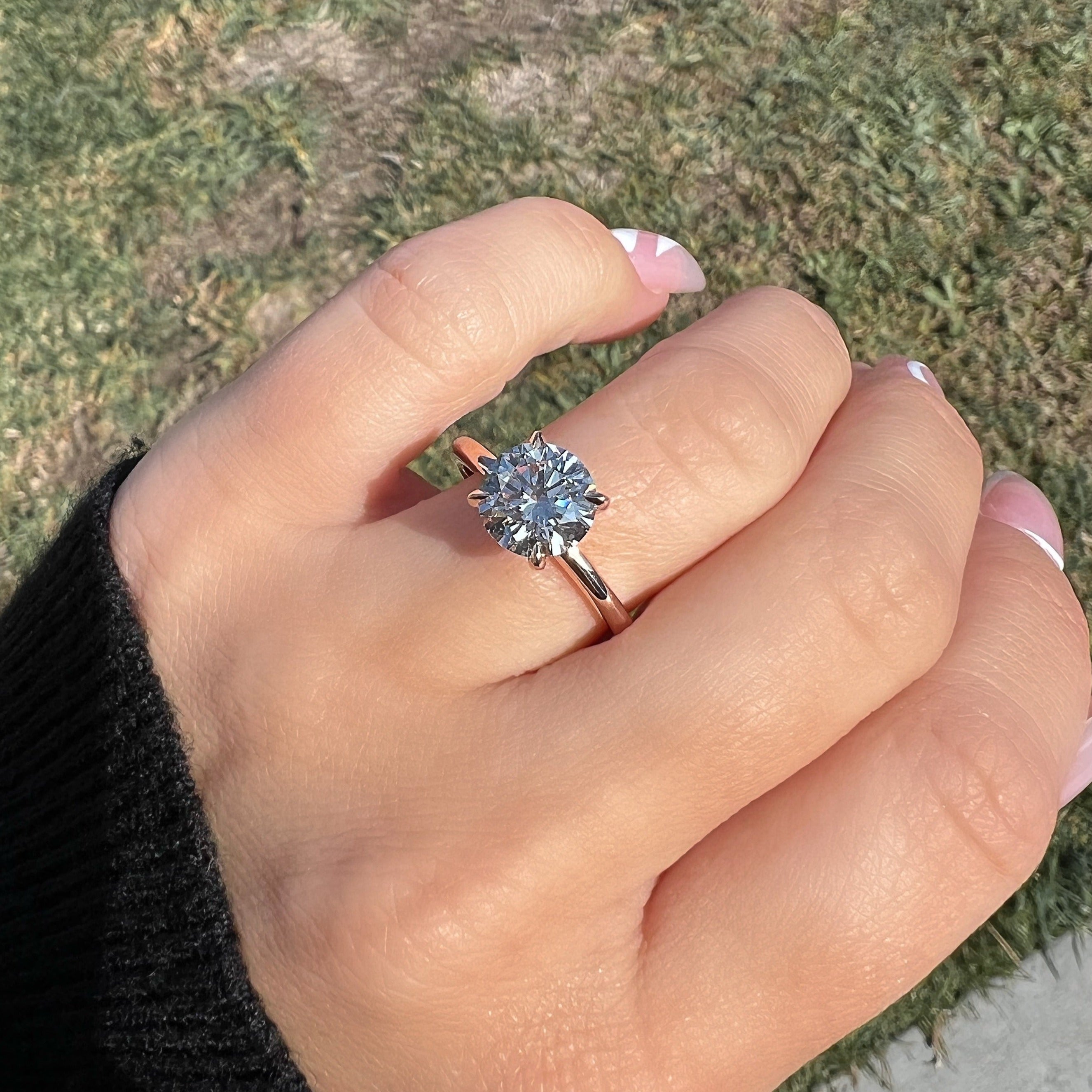 2.01 Round Brilliant Lab Created Diamond Engagement Ring - Happy Jewelers Fine Jewelry Lifetime Warranty