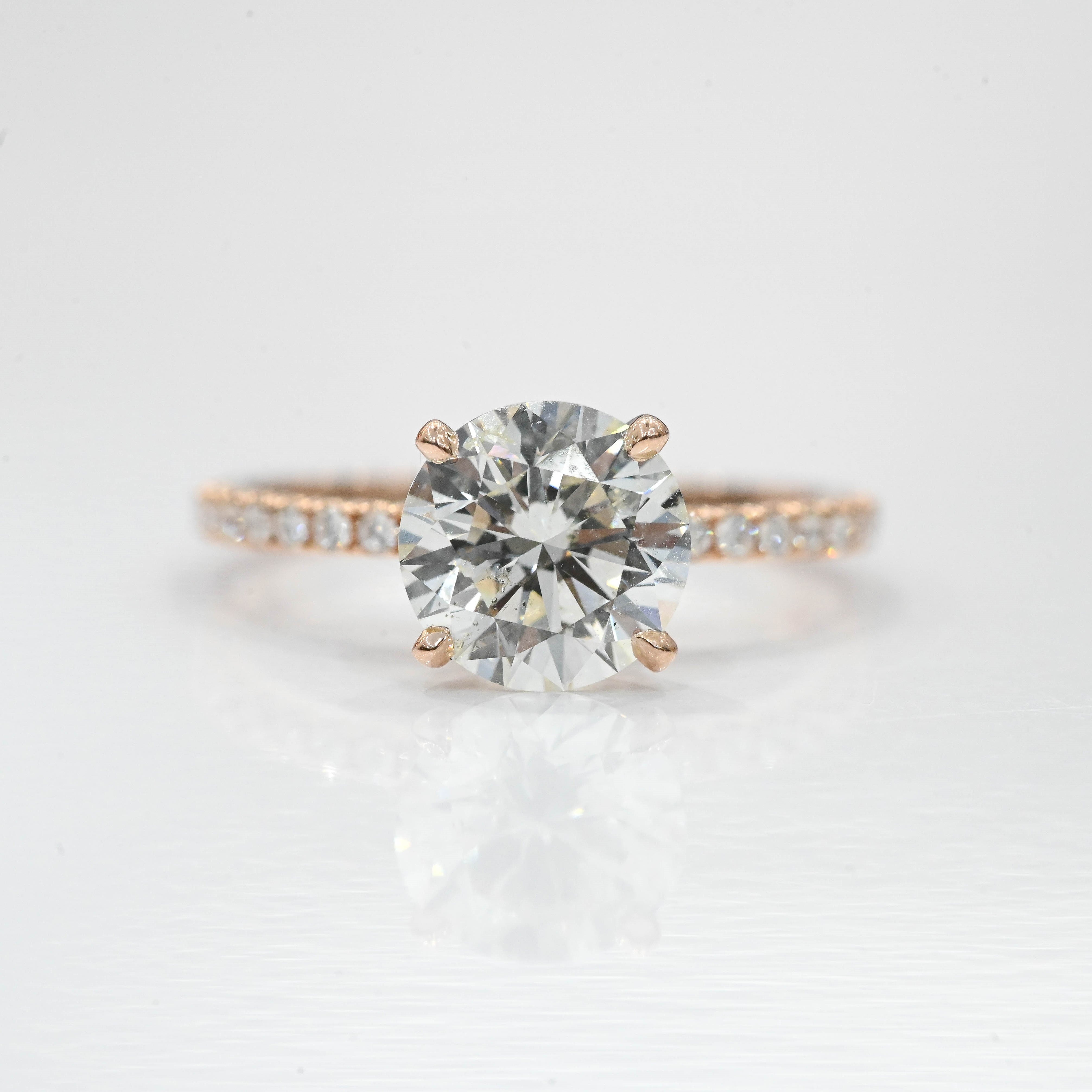 2.11 Carat Round Natural Diamond Engagement Ring - Happy Jewelers Fine Jewelry Lifetime Warranty