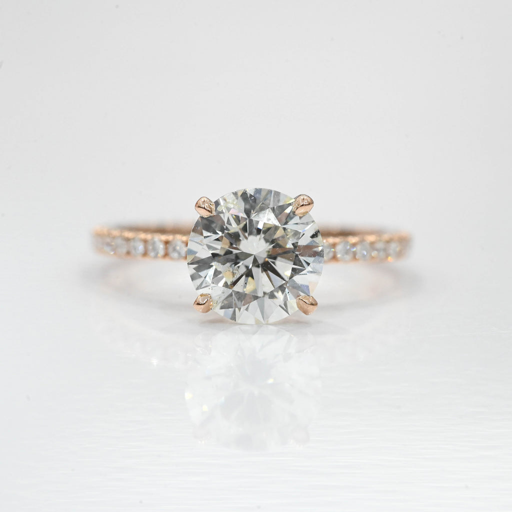 2.11 Carat Round Natural Diamond Engagement Ring - Happy Jewelers Fine Jewelry Lifetime Warranty