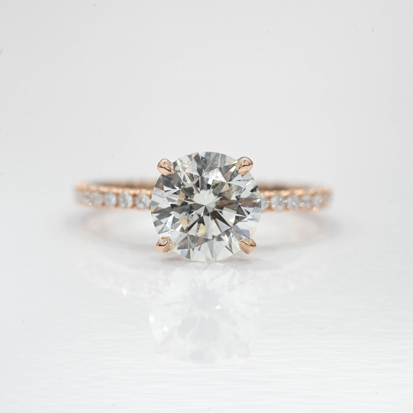 2.11 Carat Round Natural Diamond Engagement Ring - Happy Jewelers Fine Jewelry Lifetime Warranty