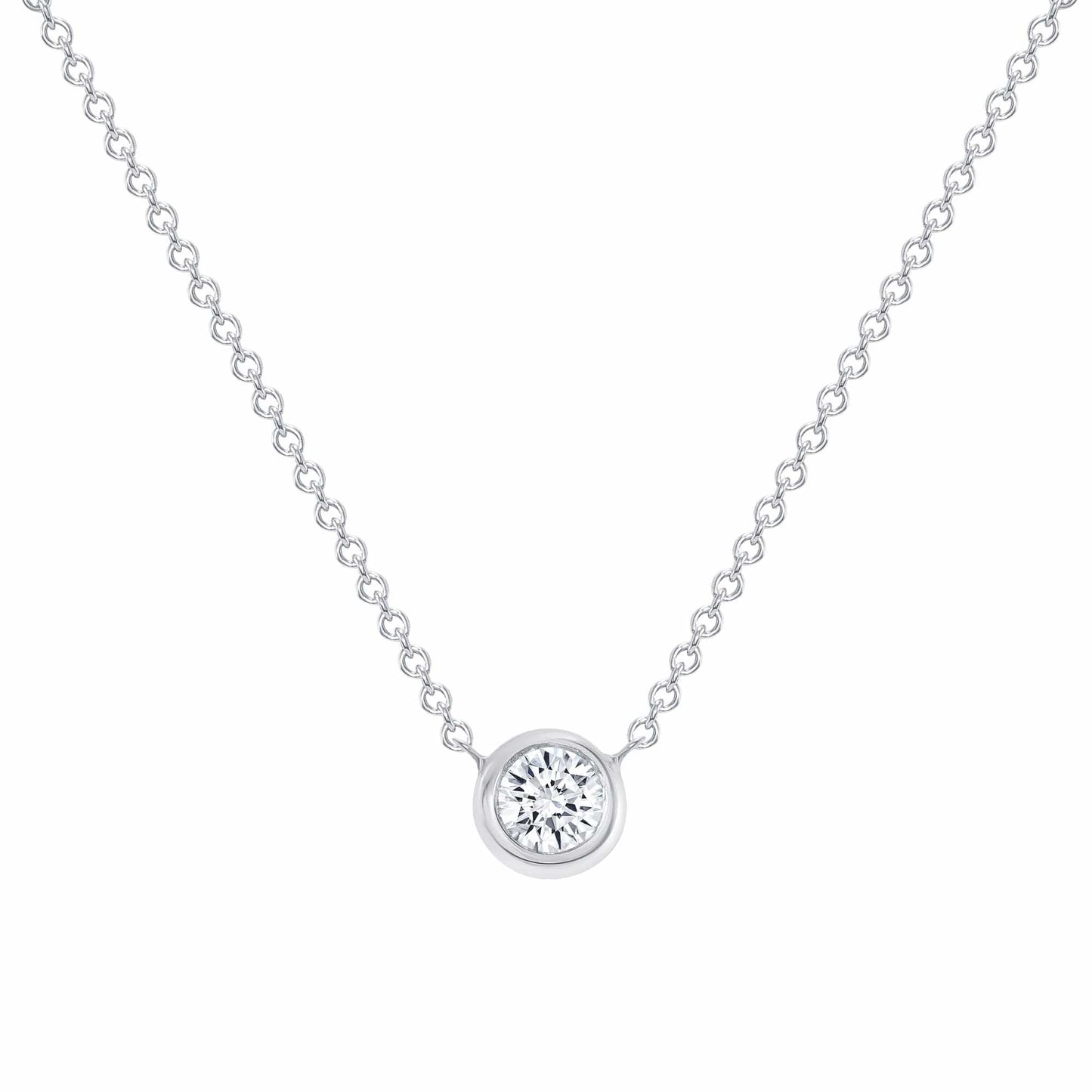 Diamond Bezel Solitaire Pendant - Happy Jewelers Fine Jewelry Lifetime Warranty