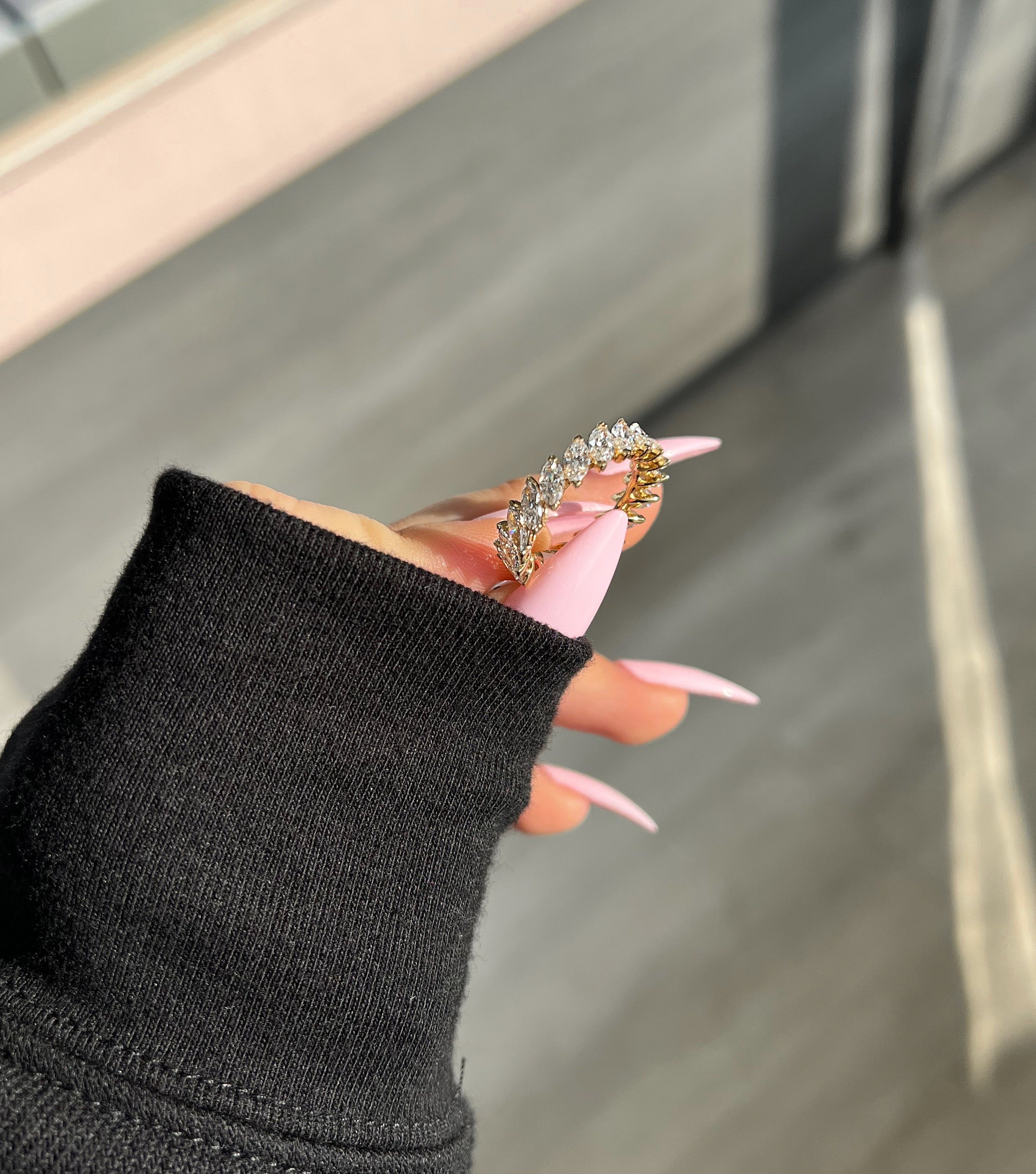 Diagonal Marquise Band - Happy Jewelers Fine Jewelry Lifetime Warranty