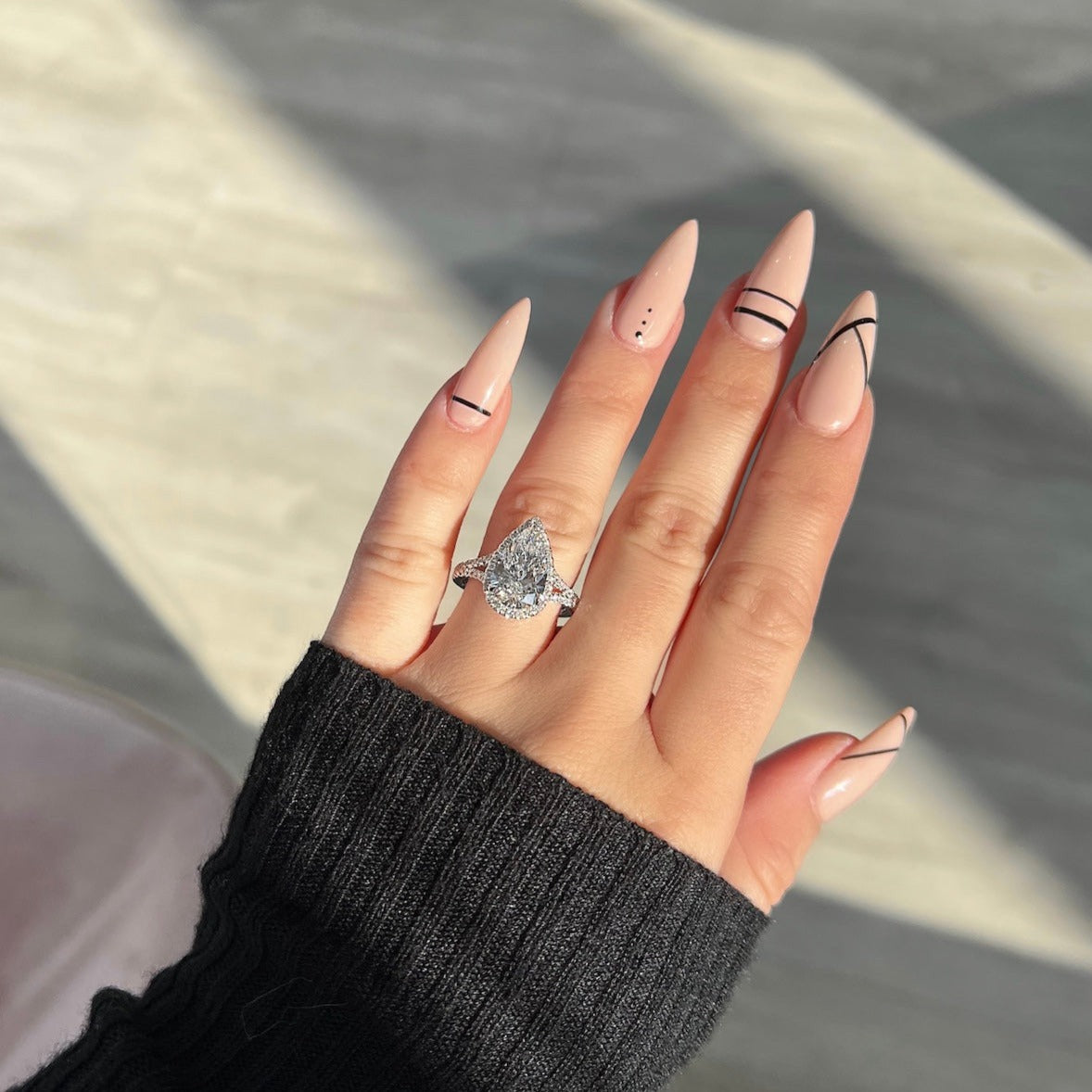 3.04 Pear Shape Lab Created Diamond Engagement Ring - Happy Jewelers Fine Jewelry Lifetime Warranty