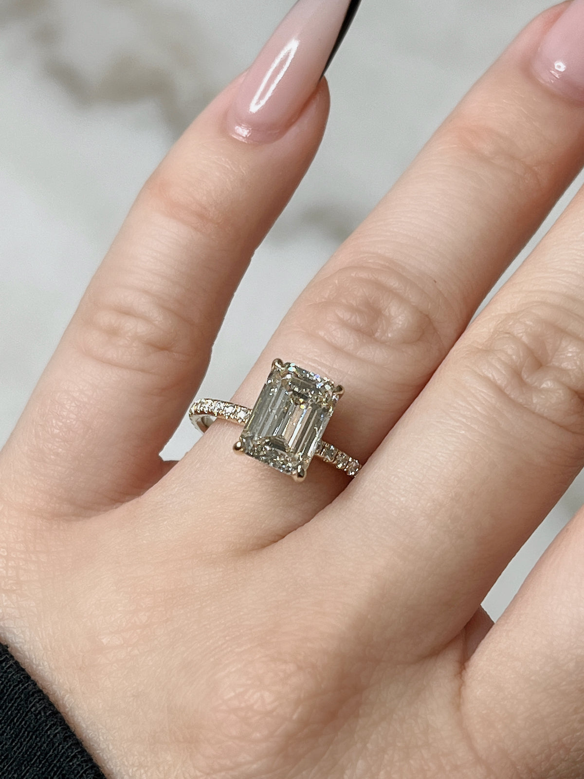 Engagement Ring Wednesday | 3.01 Emerald Cut Natural Diamond - Happy Jewelers Fine Jewelry Lifetime Warranty