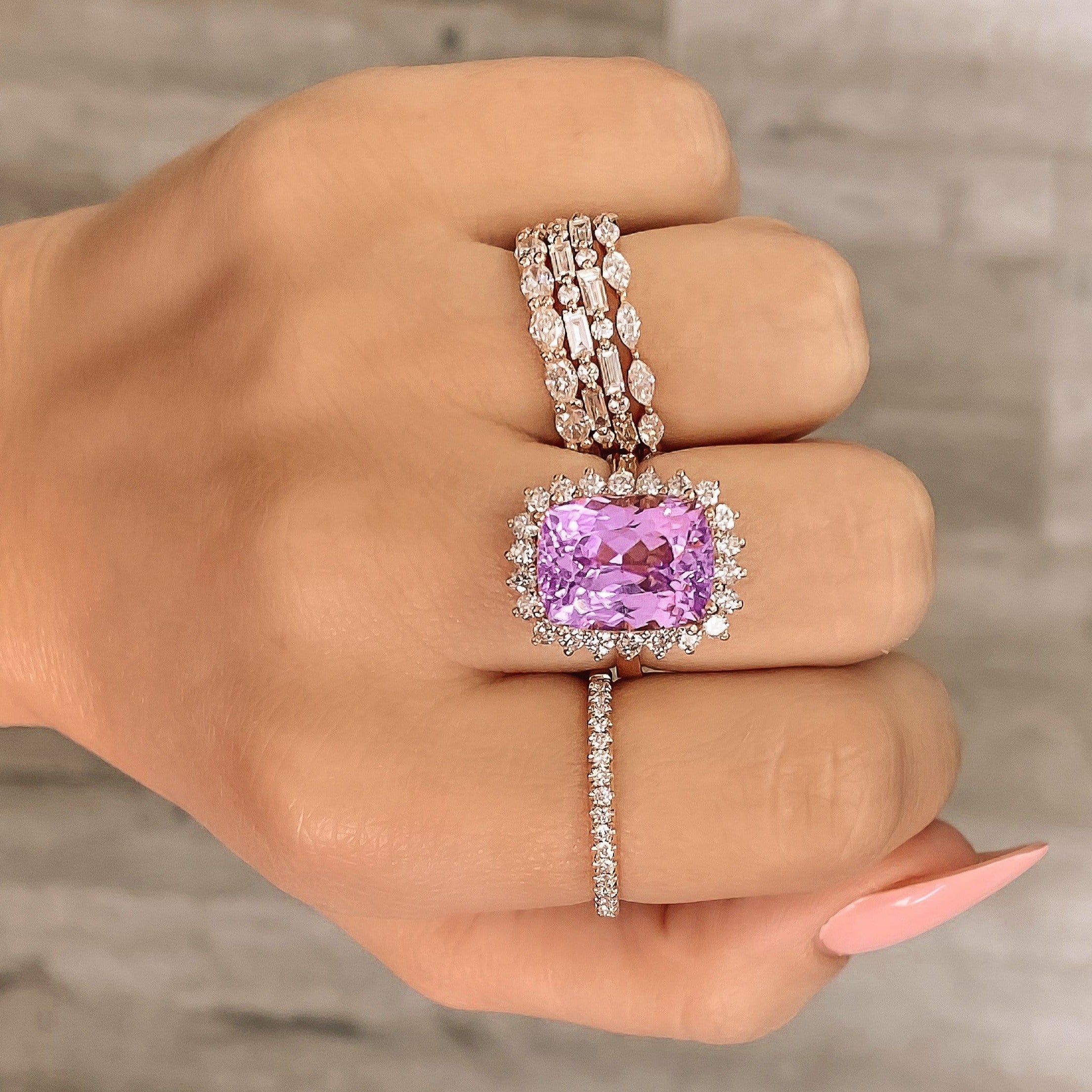 Marquise Diamond Shared Prong Band - Happy Jewelers Fine Jewelry Lifetime Warranty