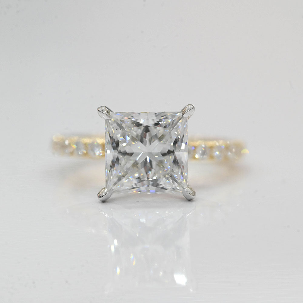 4.03 Carat Round Lab Grown Diamond Engagement Ring - Happy Jewelers Fine Jewelry Lifetime Warranty