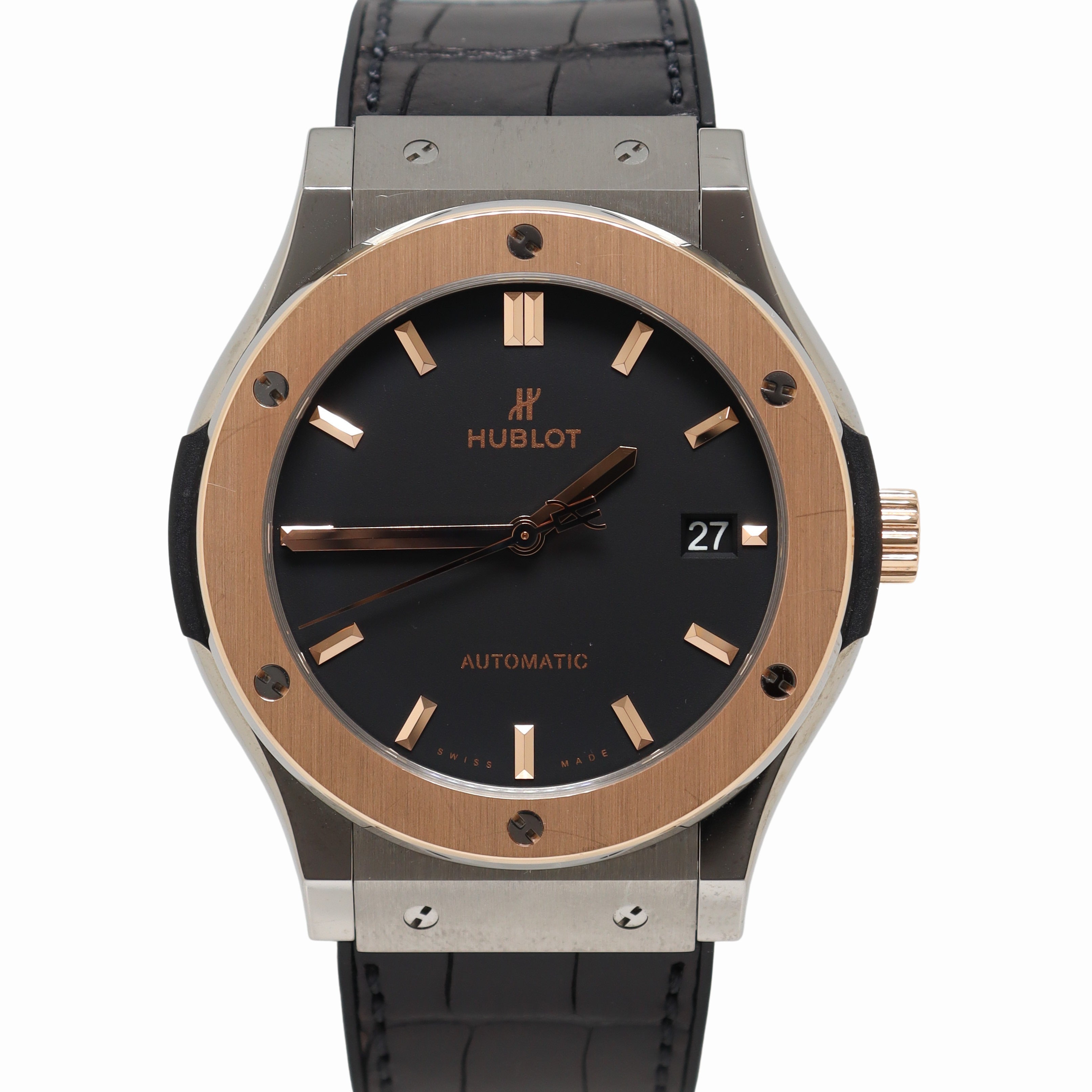 Hublot Classic Fusion Titanium 45mm Black Dial Watch Reference# 511.NO.1181.RX - Happy Jewelers Fine Jewelry Lifetime Warranty