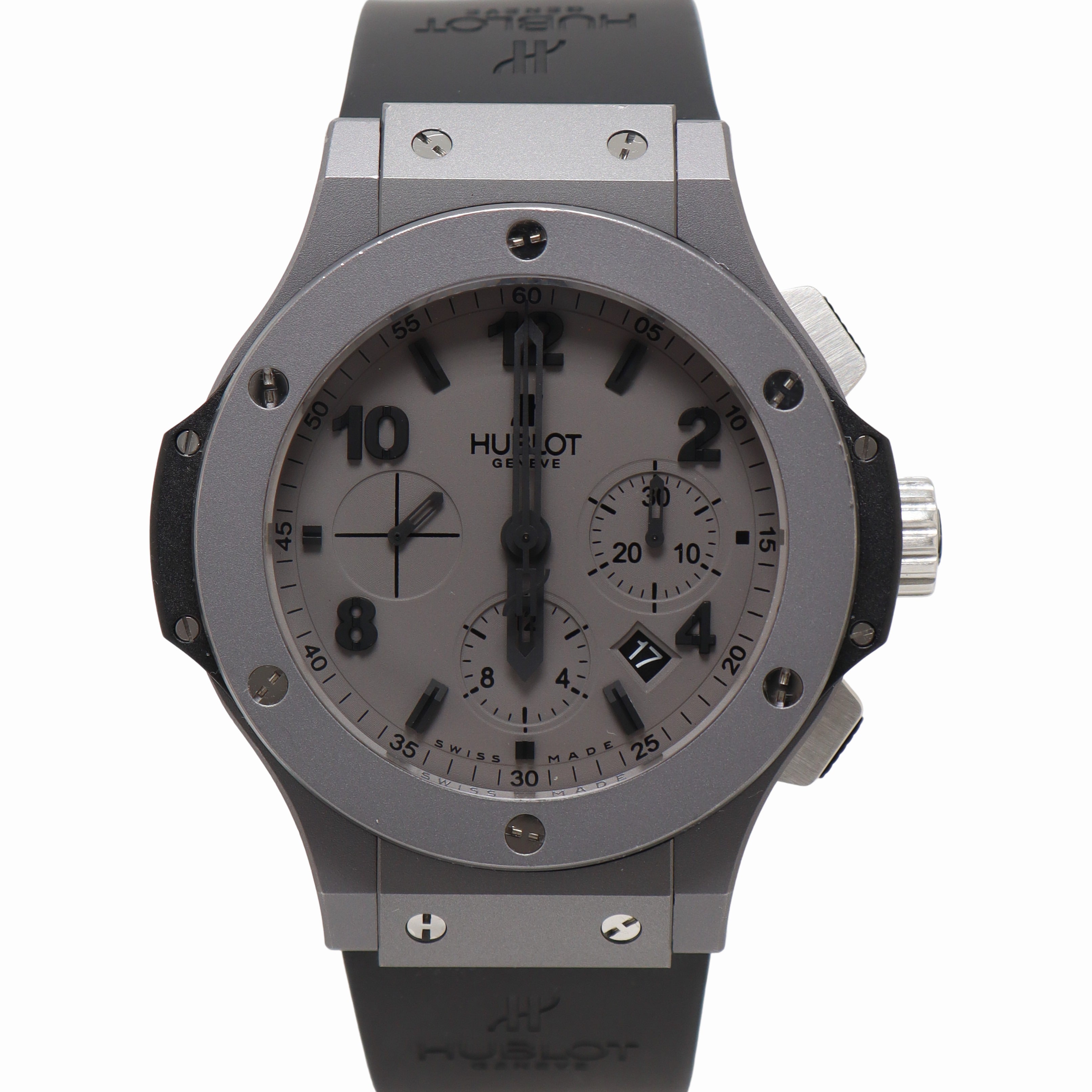 Hublot Big Bang Grey Titanium 44mm Grey Chronograph Dial Watch Reference# 301.AI.460.RX - Happy Jewelers Fine Jewelry Lifetime Warranty