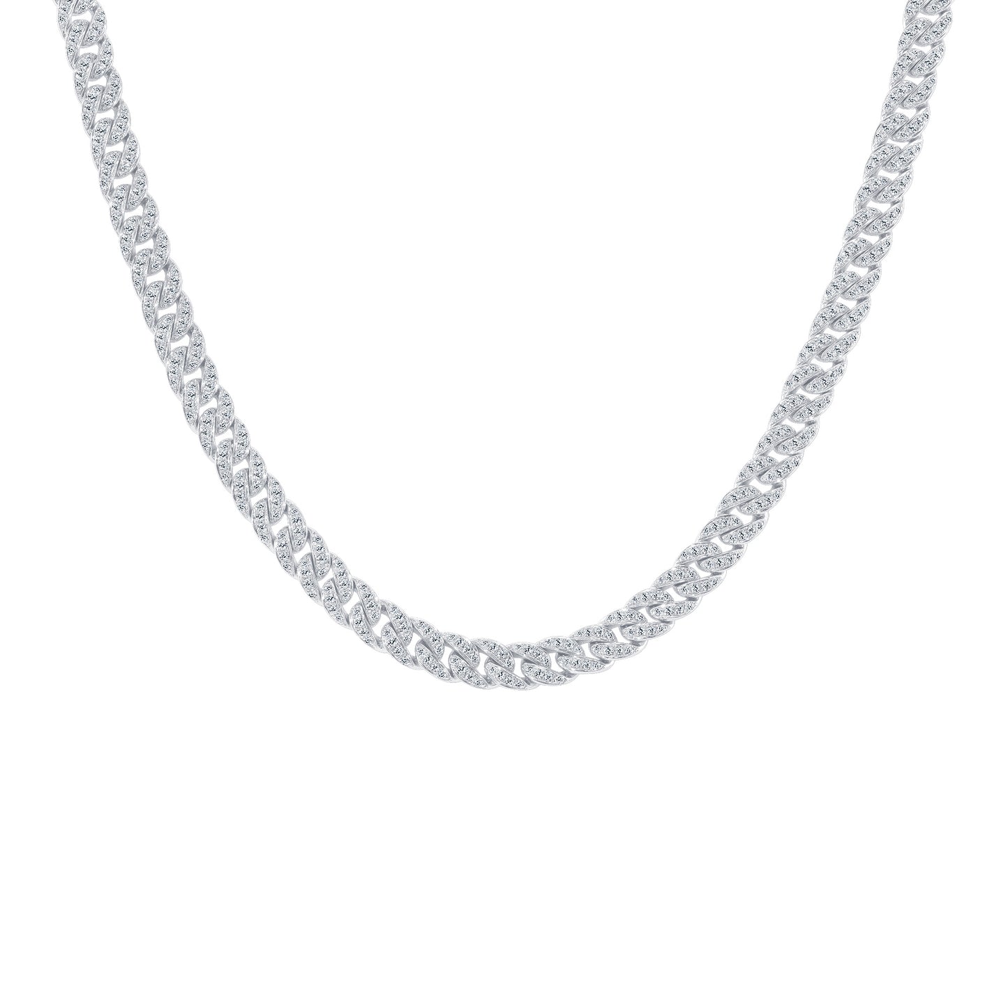 Mini Diamond Cuban Necklace - Happy Jewelers Fine Jewelry Lifetime Warranty
