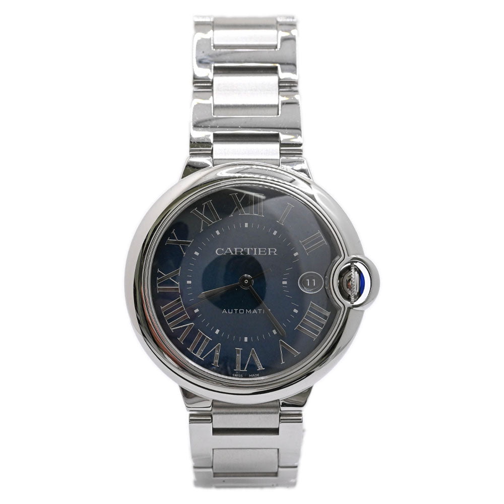 NEW Cartier Men's Ballon Bleu Stainless Steel 40mm Blue Roman Dial Watch Ref# WSBB0061 - Happy Jewelers Fine Jewelry Lifetime Warranty
