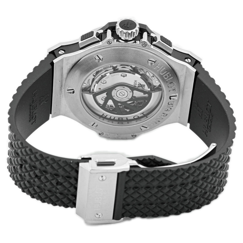 Hublot Men's Big Bang Stainless Steel 44mm Matte Black Stick Dial Watch Reference #: 341.SB.131.RX - Happy Jewelers Fine Jewelry Lifetime Warranty
