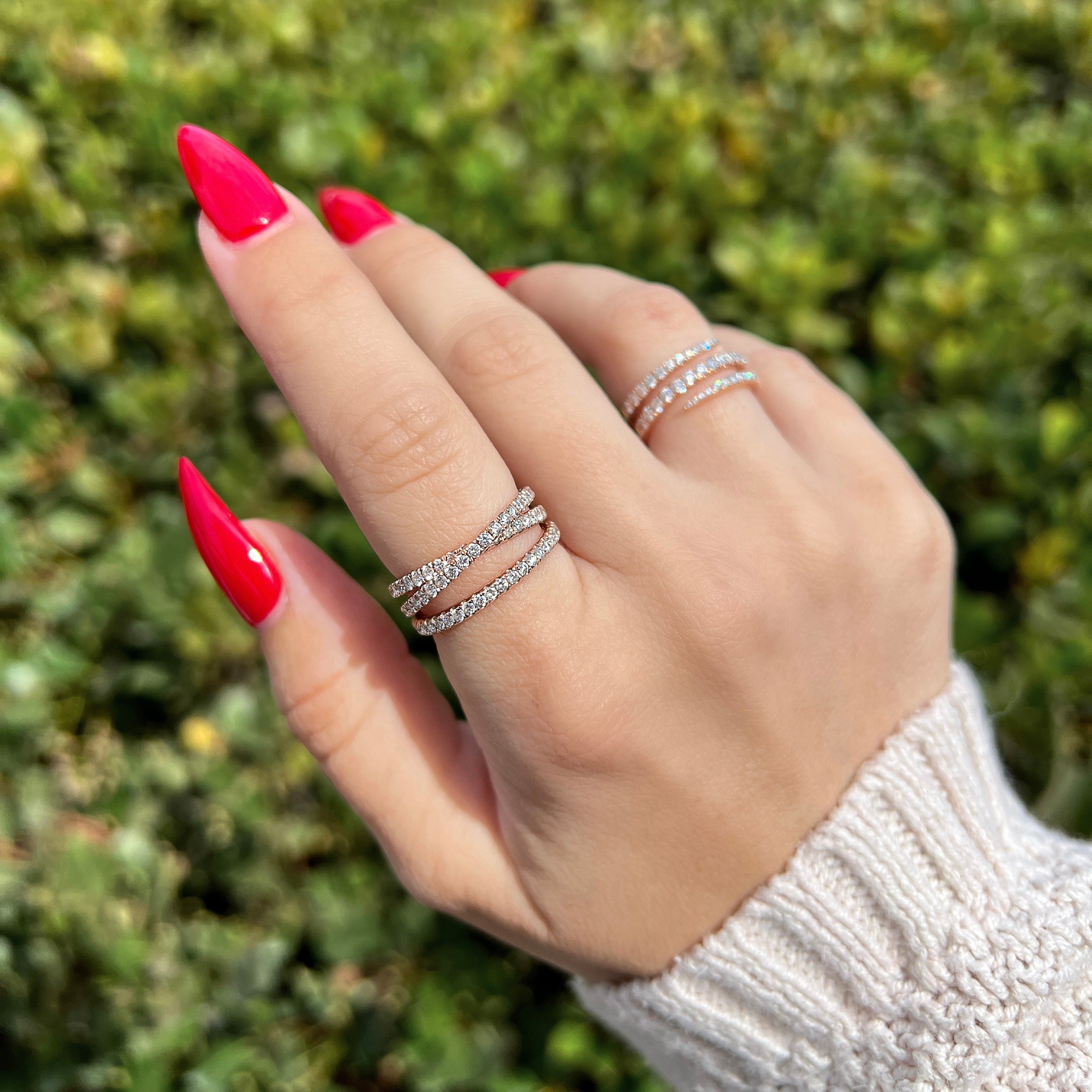 Diamond Crossover Ring - Happy Jewelers Fine Jewelry Lifetime Warranty