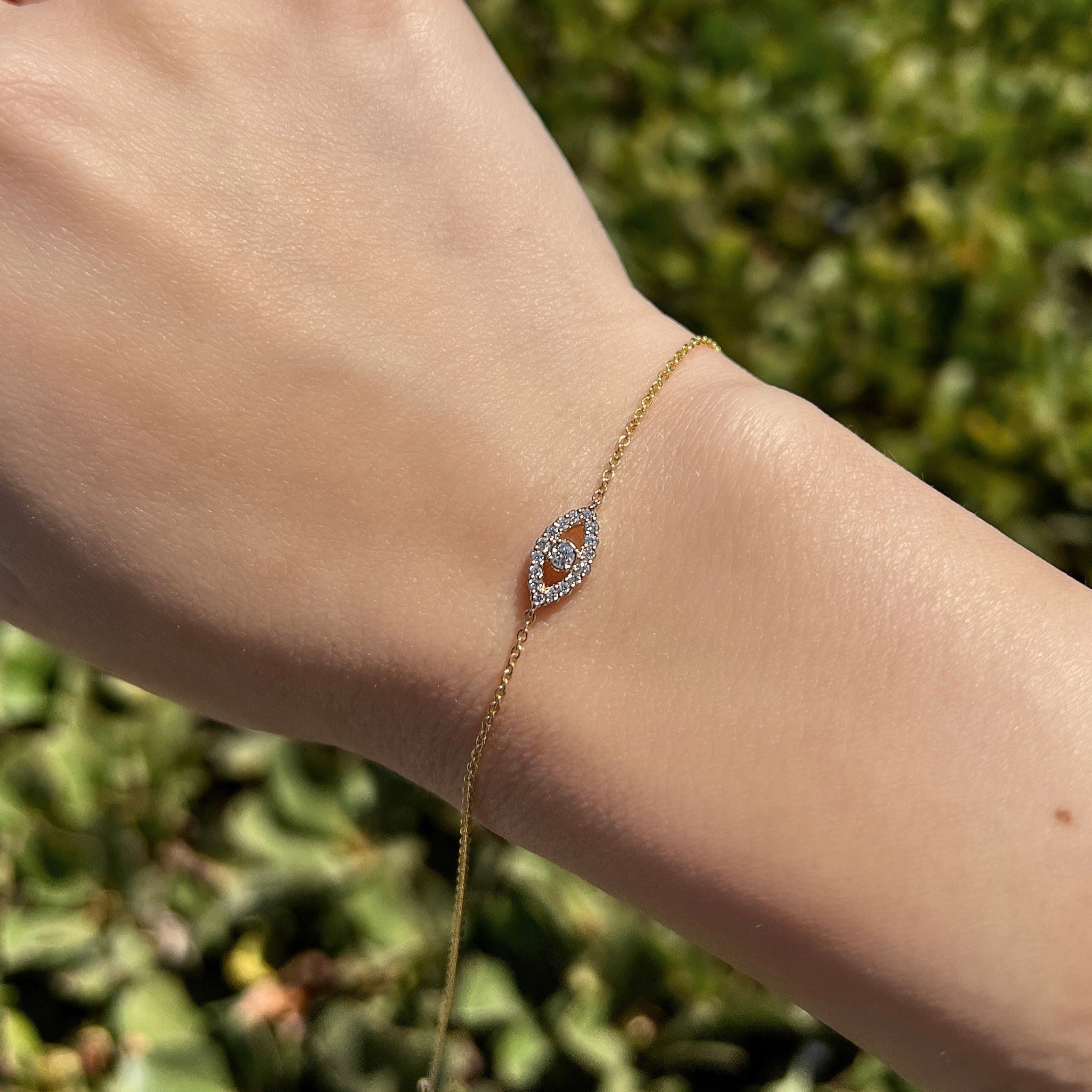Diamond Evil Eye Bracelet - Happy Jewelers Fine Jewelry Lifetime Warranty