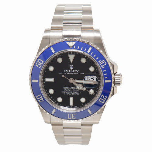 NEW Rolex Men's Submariner Date 18K White Gold 41mm Black Dot Dial Watch Reference #126619LB - Happy Jewelers Fine Jewelry Lifetime Warranty
