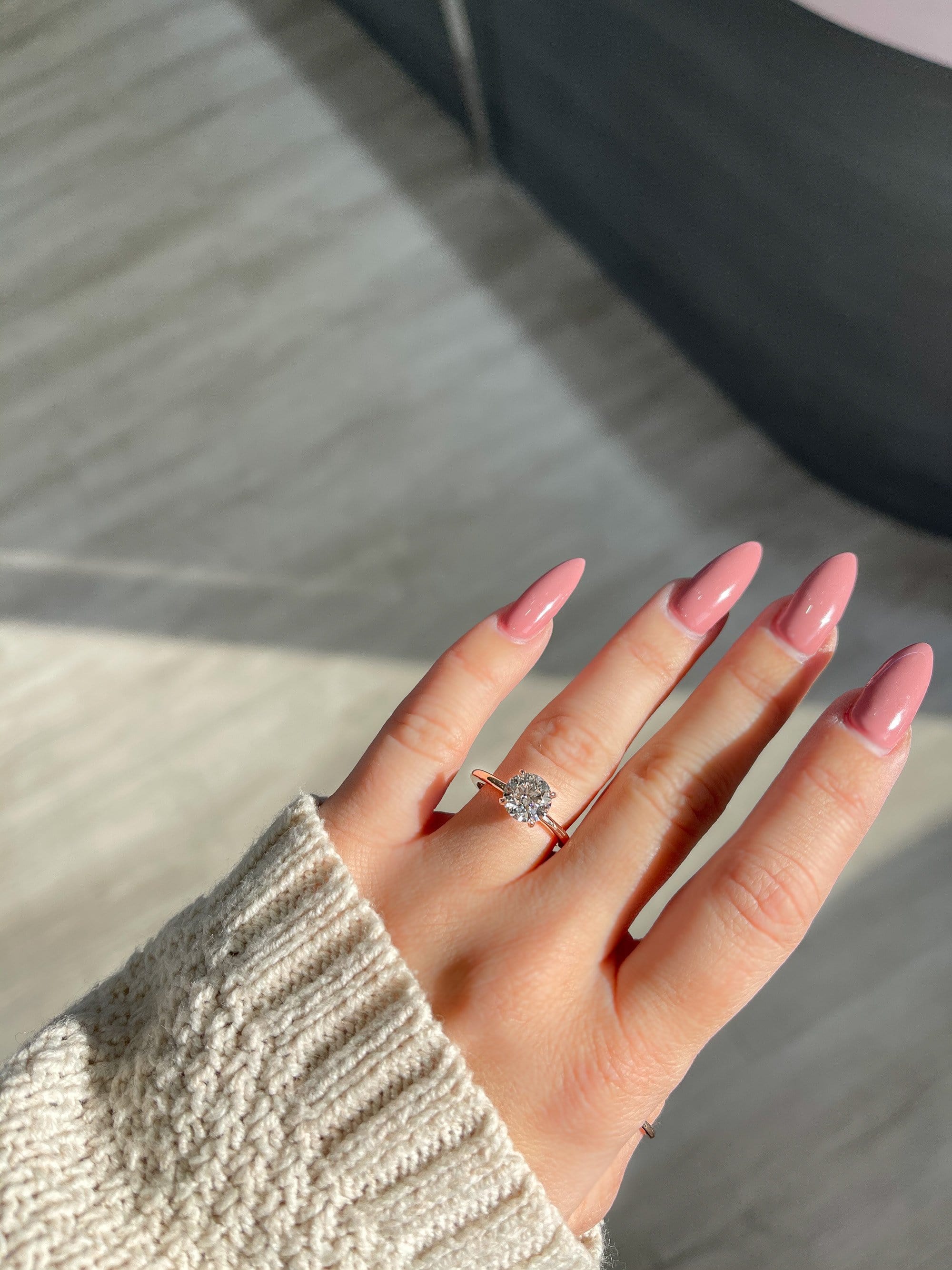 1.75 Round Brilliant Diamond | Rose Gold Solitaire Engagement Ring - Happy Jewelers Fine Jewelry Lifetime Warranty