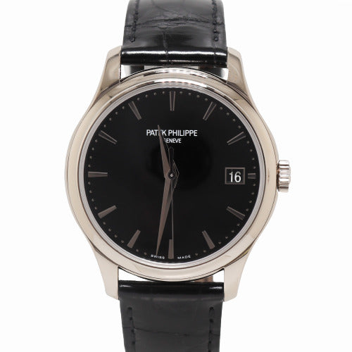 Patek Philippe Calatrava White Gold 39mm Black Stick Dial Watch Reference# 5227G-010 - Happy Jewelers Fine Jewelry Lifetime Warranty