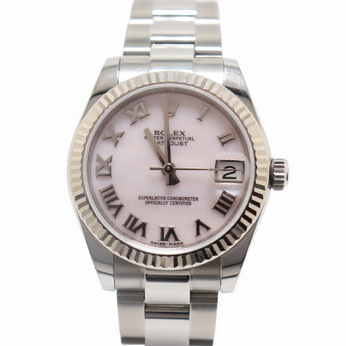 Rolex Datejust Stainless Steel 31mm MOP Roman Dial Watch Reference# 178240 - Happy Jewelers Fine Jewelry Lifetime Warranty