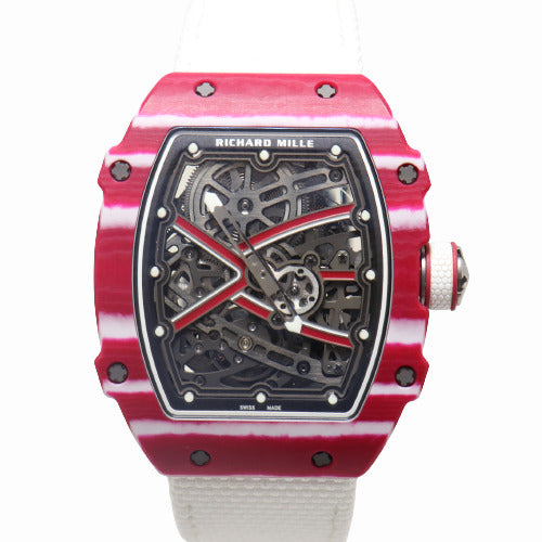 Richard Mille Mens High Jump "Mutaz Essa Barshim" Carbon TPT 38.07mm x 47.52mm Skeleton Dial Watch Reference# RM67-02 - Happy Jewelers Fine Jewelry Lifetime Warranty