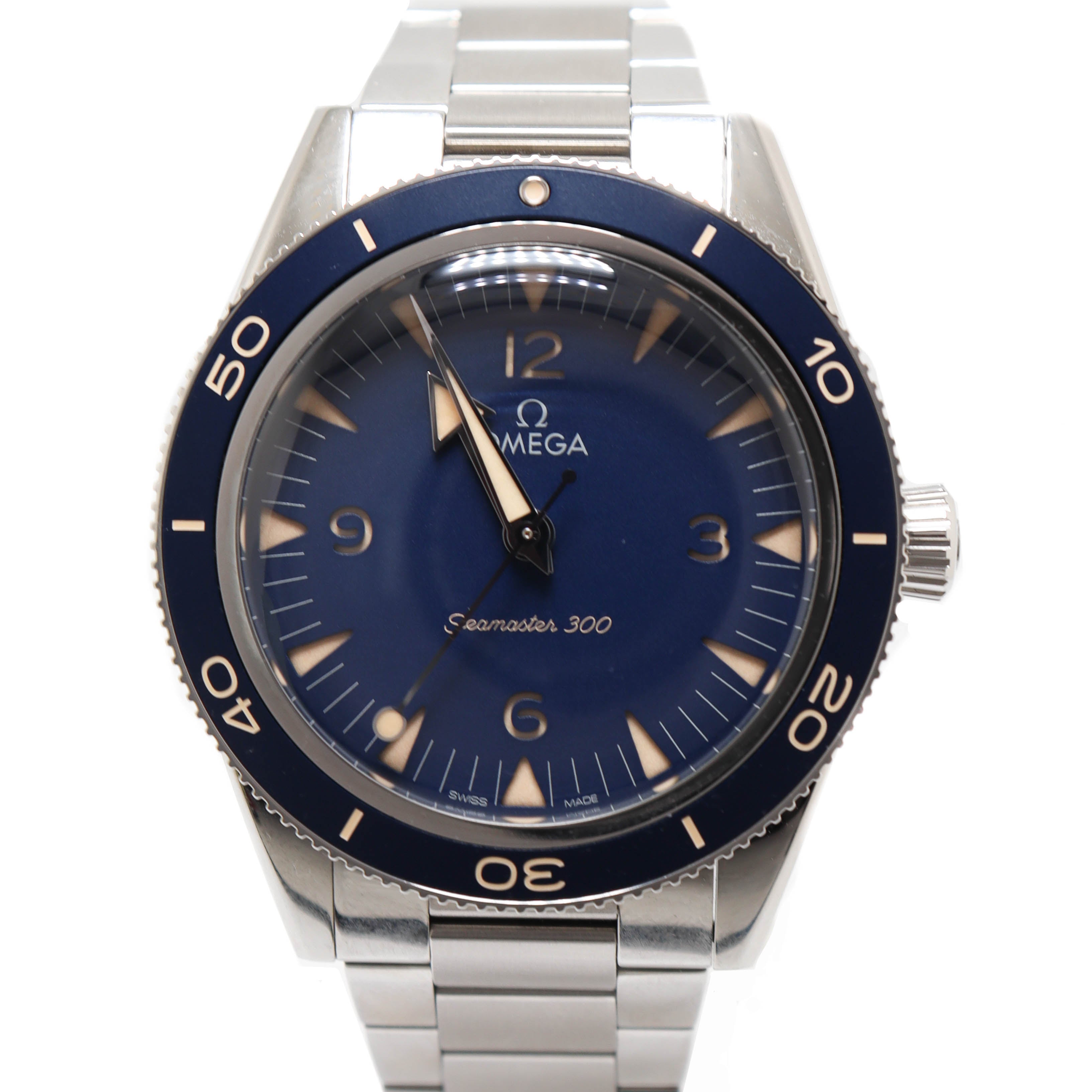 Omega Mens Seamaster Stainless Steel 41mm Blue Dial Watch Reference# 234.30.41.21.03.001 - Happy Jewelers Fine Jewelry Lifetime Warranty