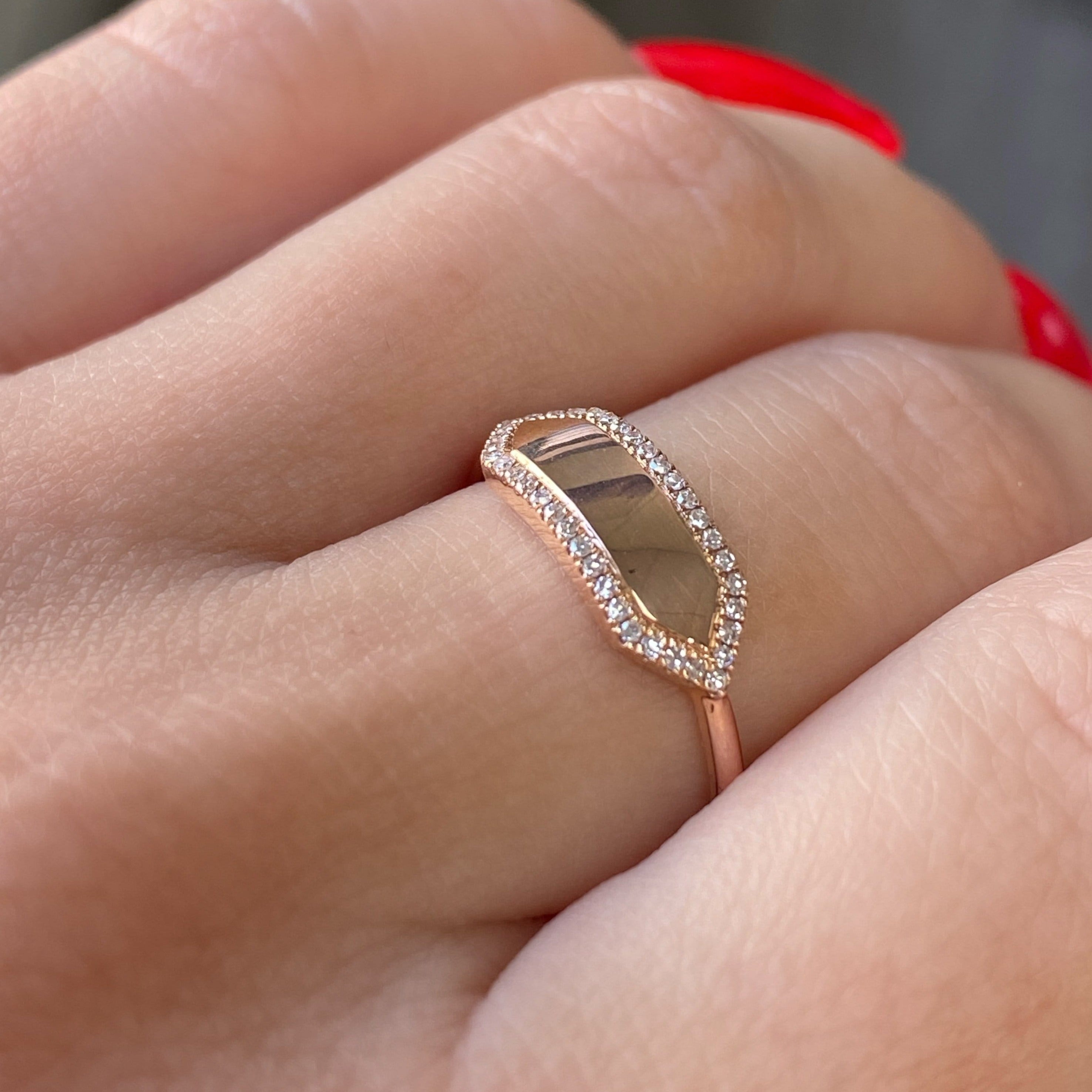 Edgy Diamond Personalized ID Ring - Happy Jewelers Fine Jewelry Lifetime Warranty