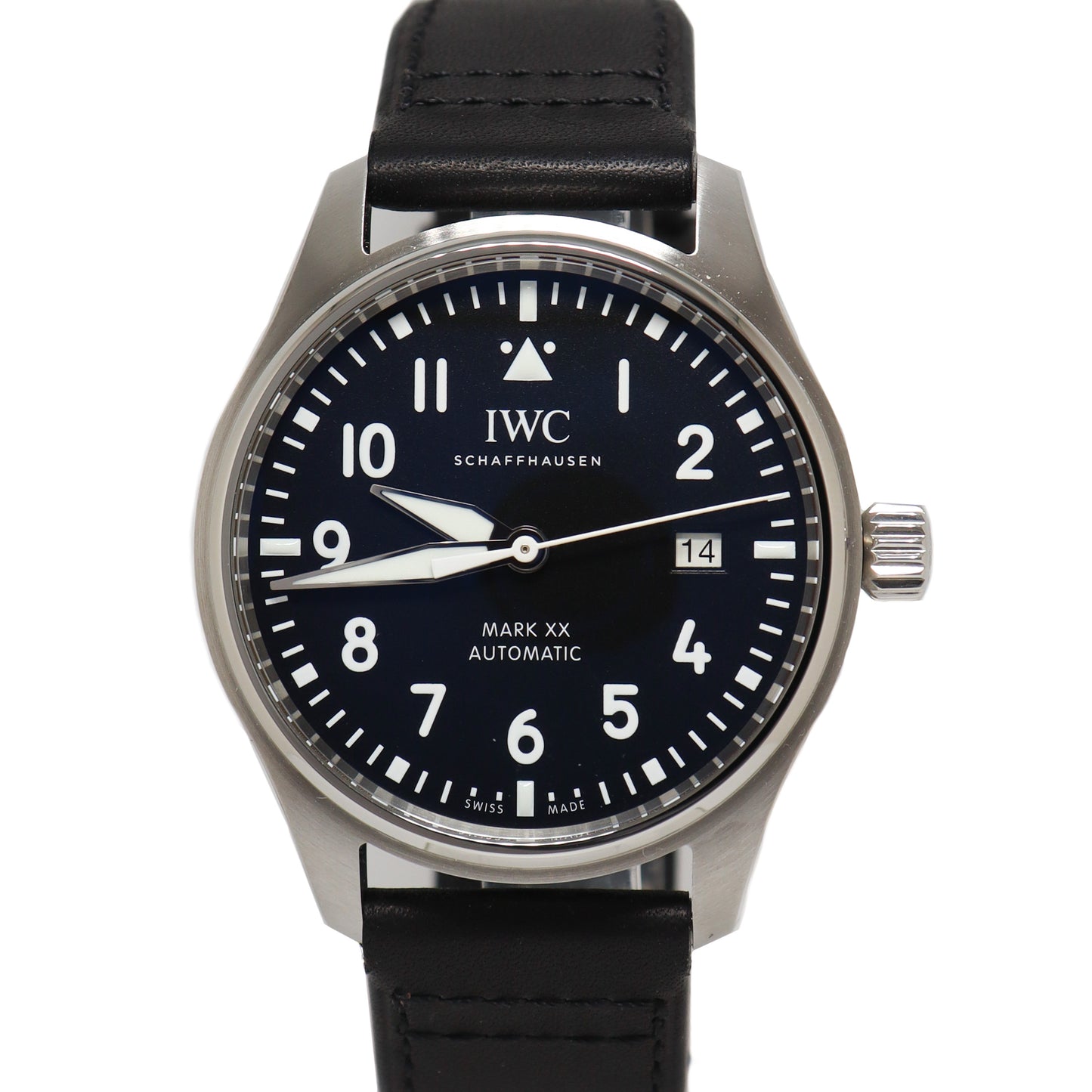 IWC Mens Pilots Stainless Steel 40mm Black Arabic Numeral Dial Watch Reference# IW328201 - Happy Jewelers Fine Jewelry Lifetime Warranty