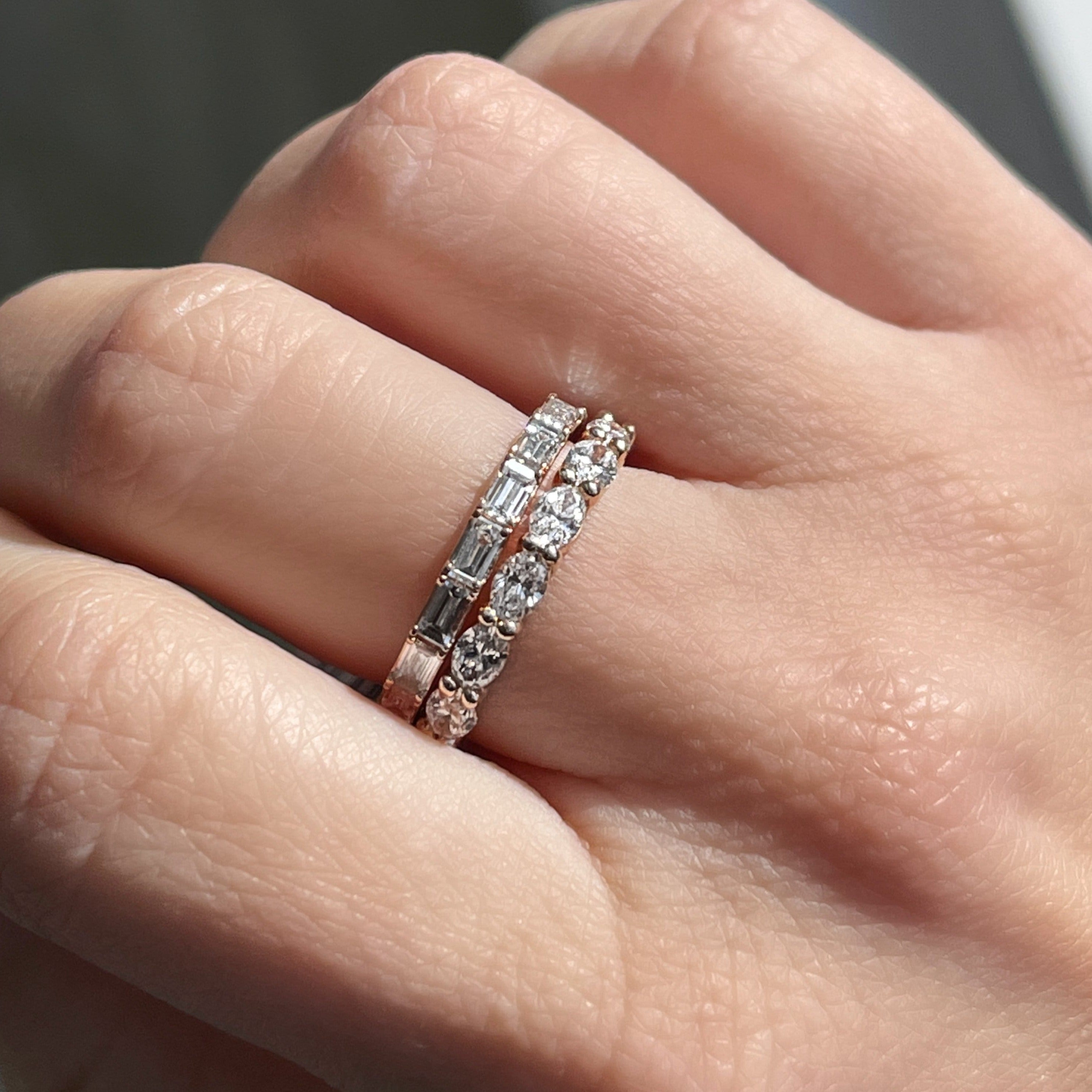 Sideways Diamond Oval Band - Happy Jewelers Fine Jewelry Lifetime Warranty