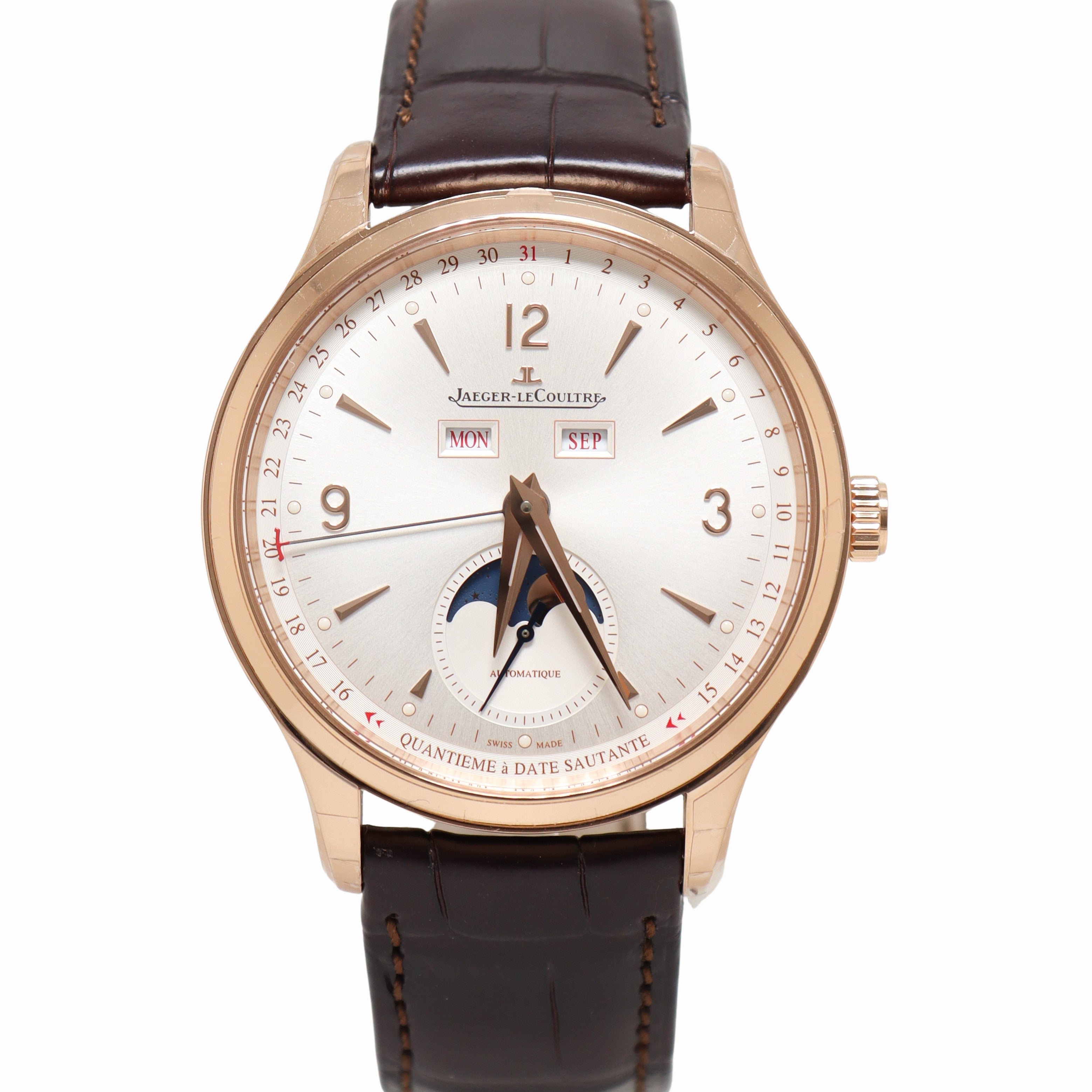 Jaeger-LeCoultre Master Calendar Rose Gold 40mm Silver Dial Watch Reference# Q4142520 - Happy Jewelers Fine Jewelry Lifetime Warranty