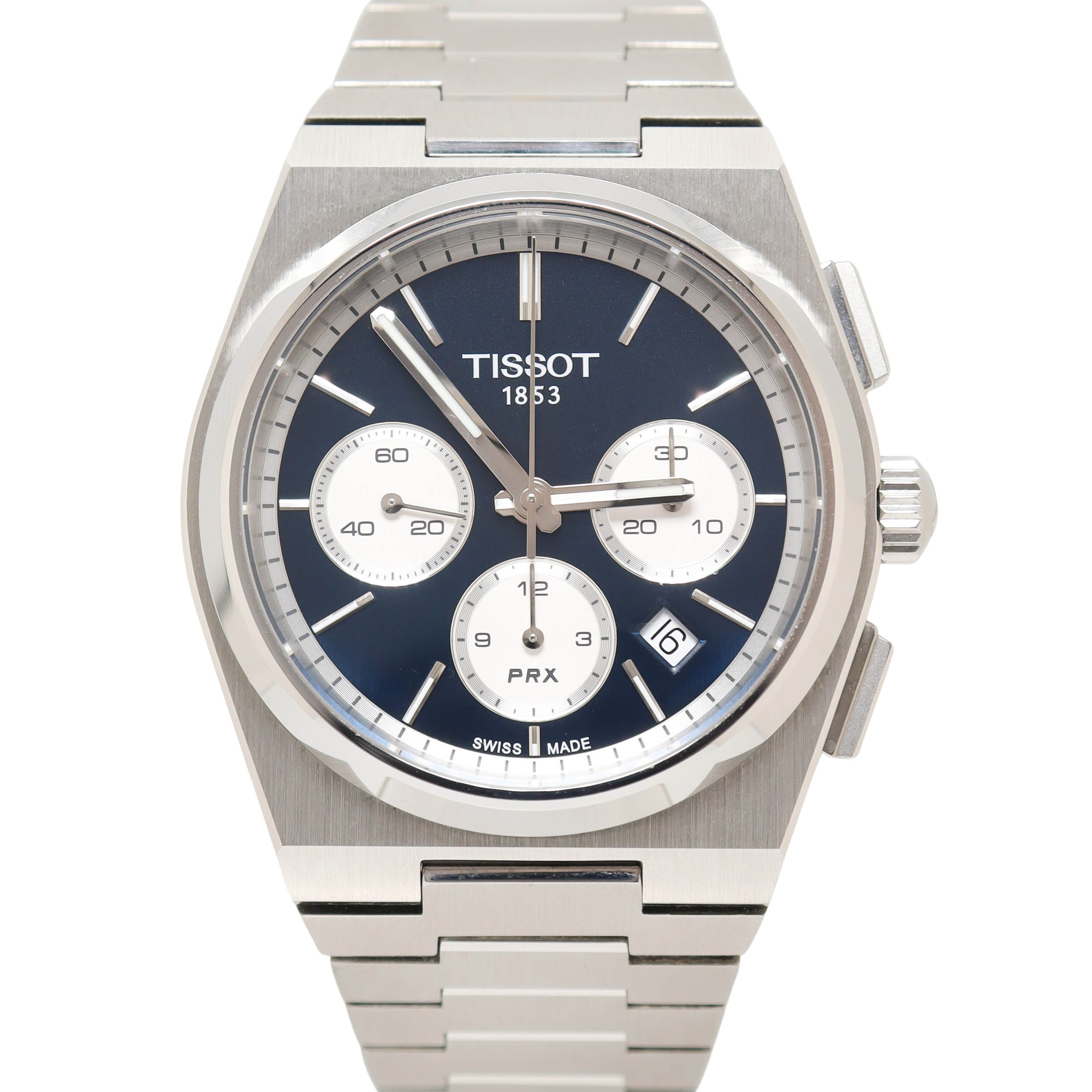 Tissot PRX 42mm Stainless Steel Black Chronograph Dial Watch Reference# T137.427.11.041.00 - Happy Jewelers Fine Jewelry Lifetime Warranty