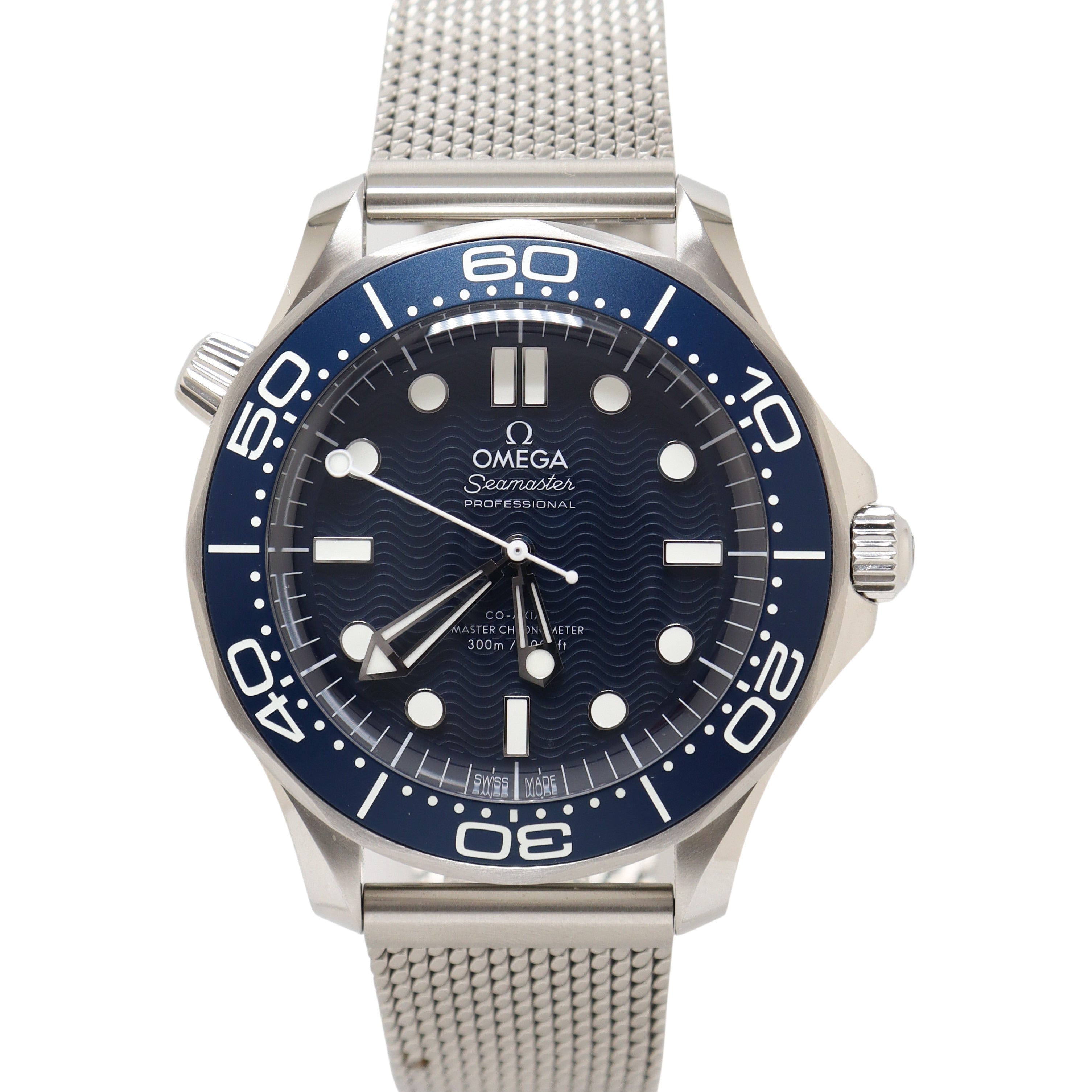 Omega Seamaster "James Bond 60th Anniversary" 42mm Stainless Steel Blue Dot Dial Watch Ref# 210.30.42.20.03.002 - Happy Jewelers Fine Jewelry Lifetime Warranty