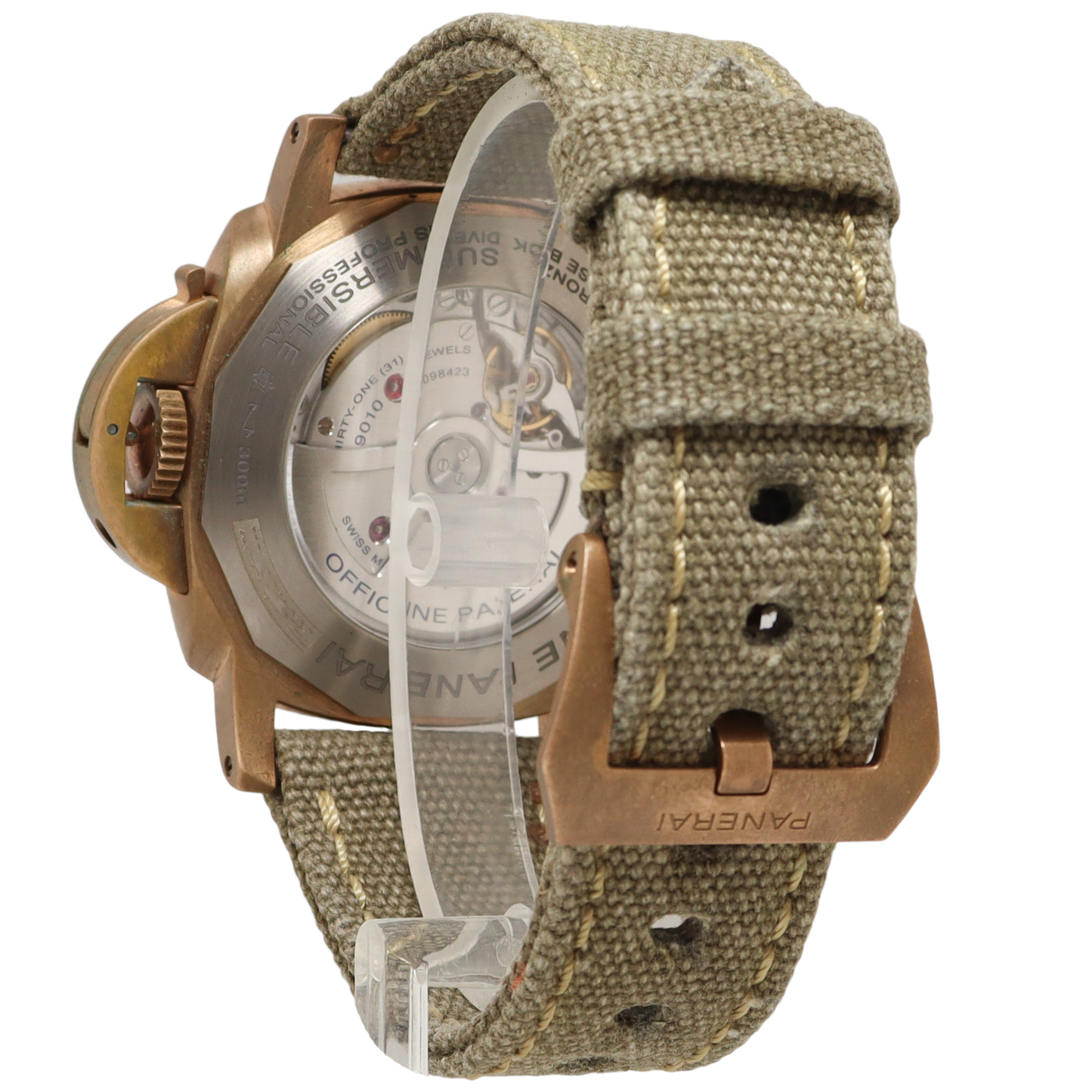 Panerai Officine Bronze 47mm Chocolate Brown Dial Watch Reference#: PAM00968 - Happy Jewelers Fine Jewelry Lifetime Warranty