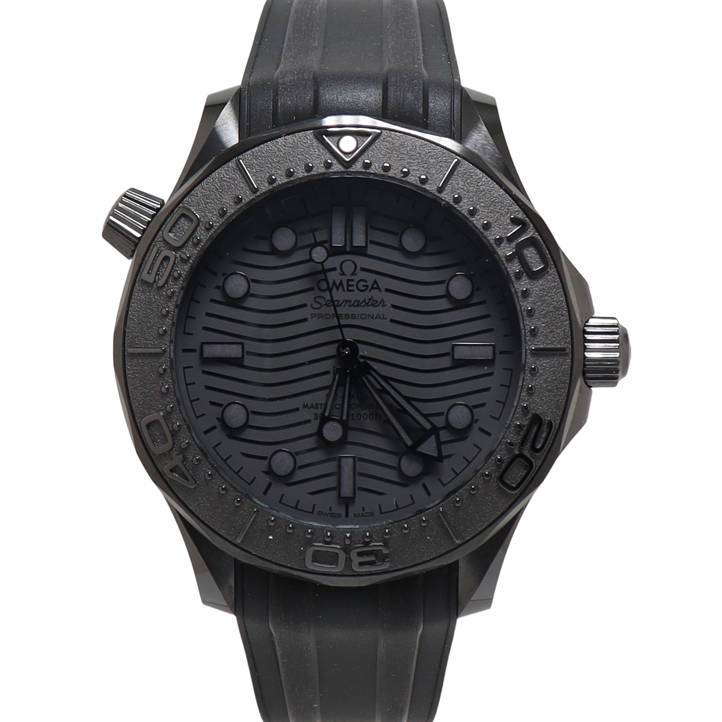 Omega Seamaster Black Ceramic 43.5mm Black Dot Dial Watch Reference# 210.92.44.20.01.003 - Happy Jewelers Fine Jewelry Lifetime Warranty