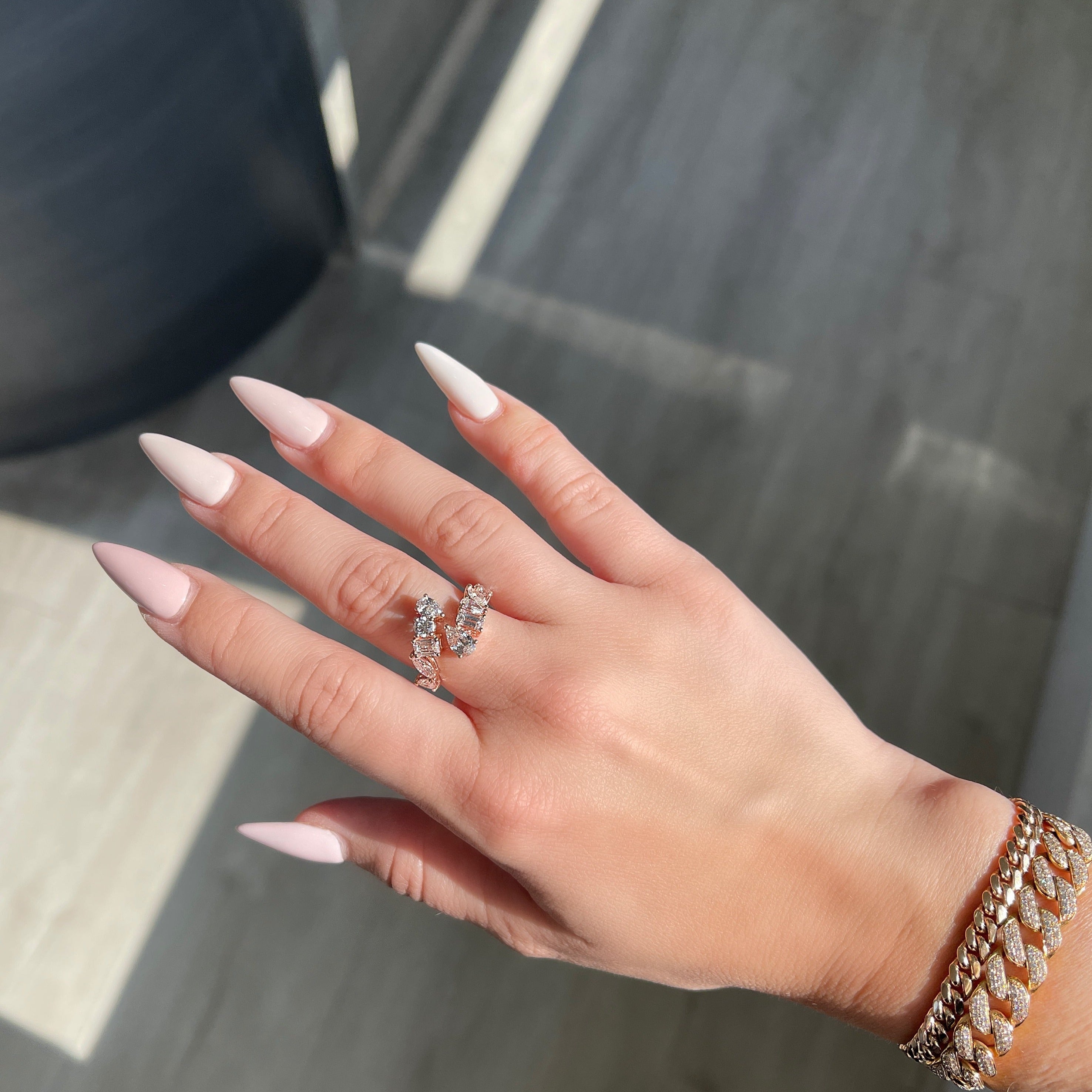 Multi-Diamond Open Ring (Large) - Happy Jewelers Fine Jewelry Lifetime Warranty