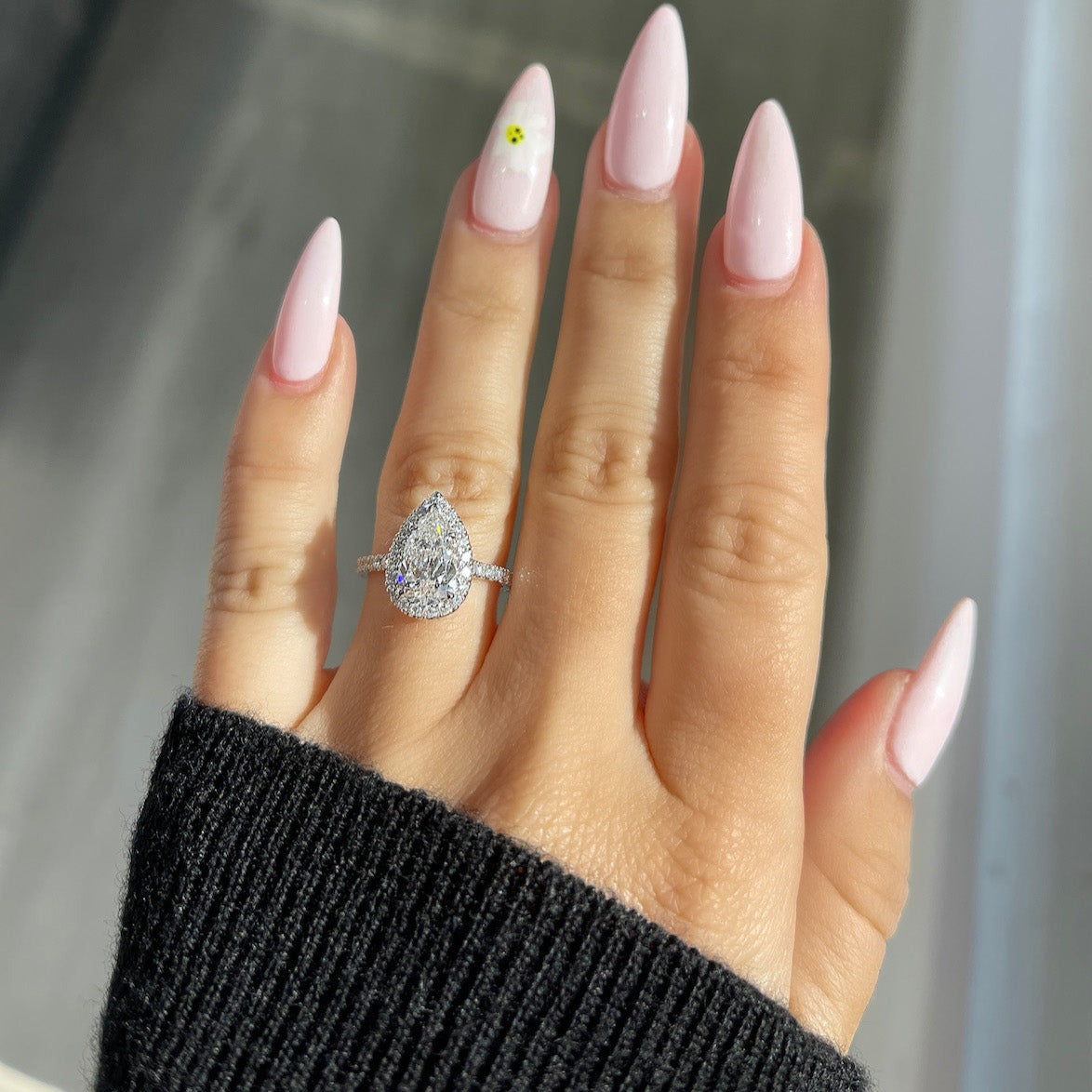 Carat Pear-Shaped Diamond Ring – Happy Jewelers - Main Image