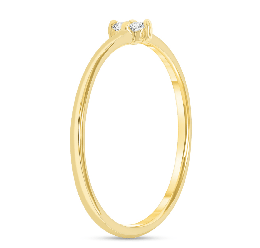 Luna Stacked Diamond Band - Happy Jewelers Fine Jewelry Lifetime Warranty