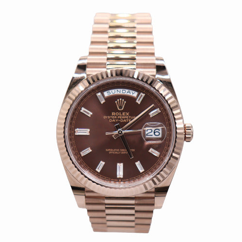 Chocolate Dial Rolex 41mm Day Date Gold Chocolate Dial